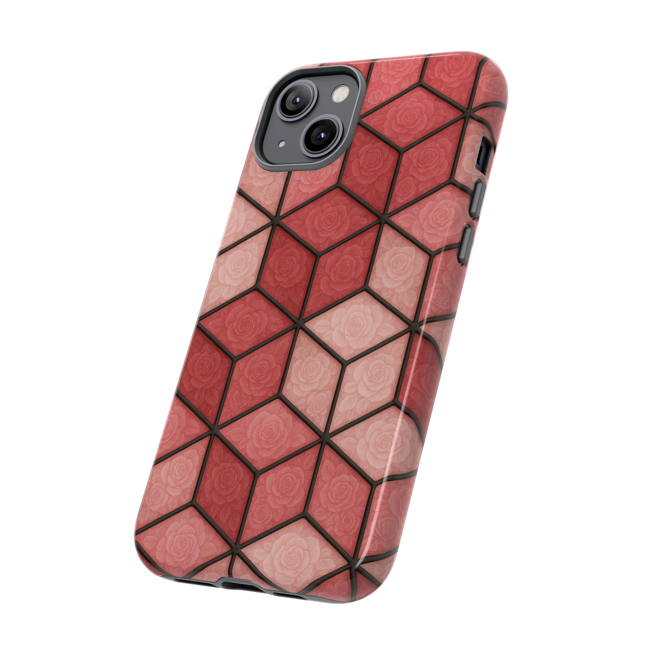 Geometric Stained Glass Illusion Phone Case Colorful Abstract Art, Aesthetic Protective Cover for iPhone, Samsung & Google, Unique Gift Idea Mom