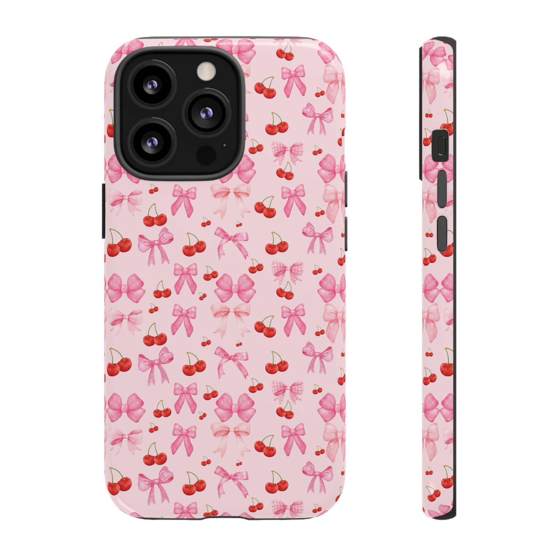 Coquette phone case Cherry Coquette Ribbon Bow iPhone Case Fruity, Girly Gift for Her Phone 15, Samsung iPhone Samsung Gift for Her Case iPhone 15, Samsung iPhone Samsung Accessory Gift for Her.