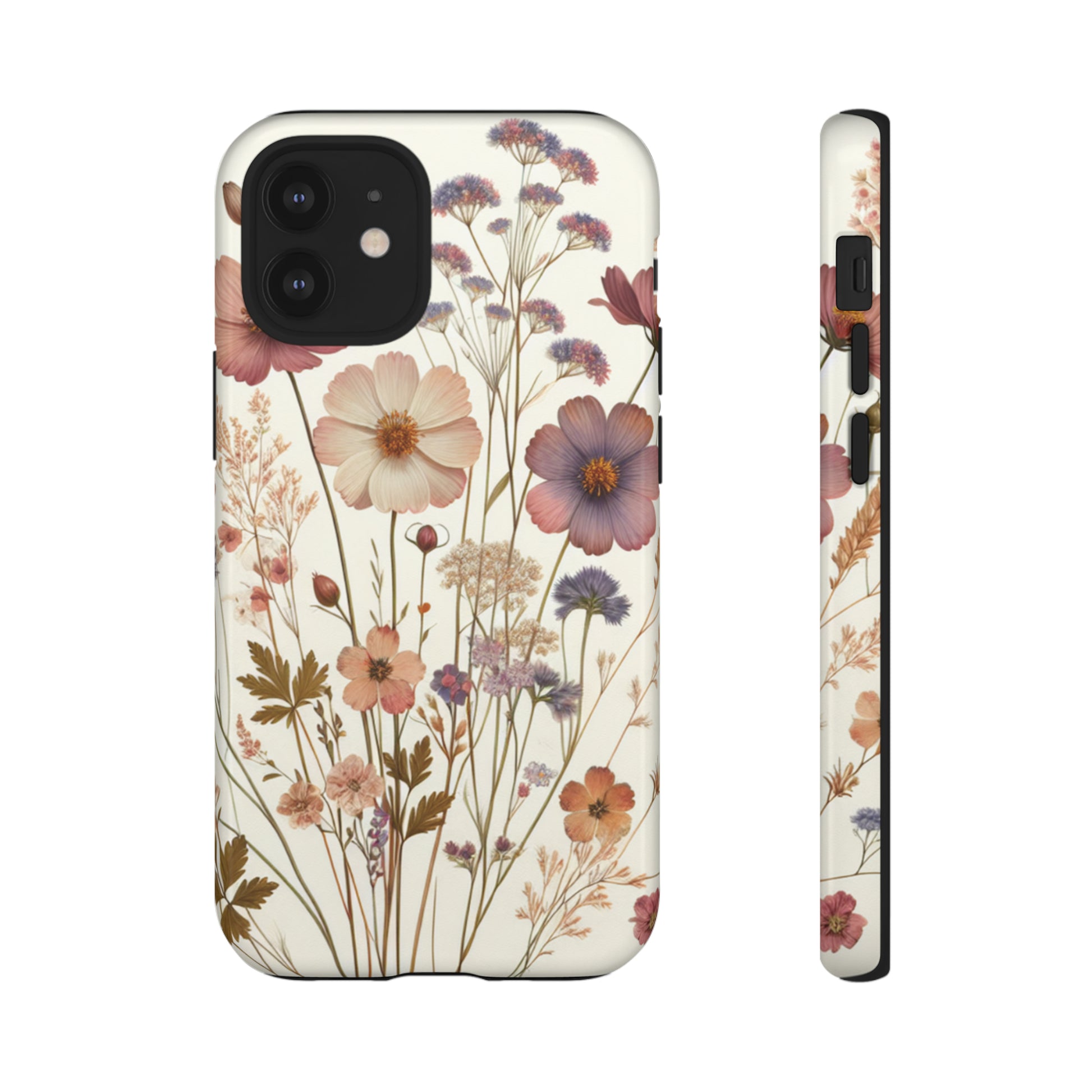 Wildflower Boho Luxury Phone Tough Case Floral Elegant Durable Stylish for Modern Devices iPhone 15, Samsung iPhone Samsung Accessory Gift for Her.