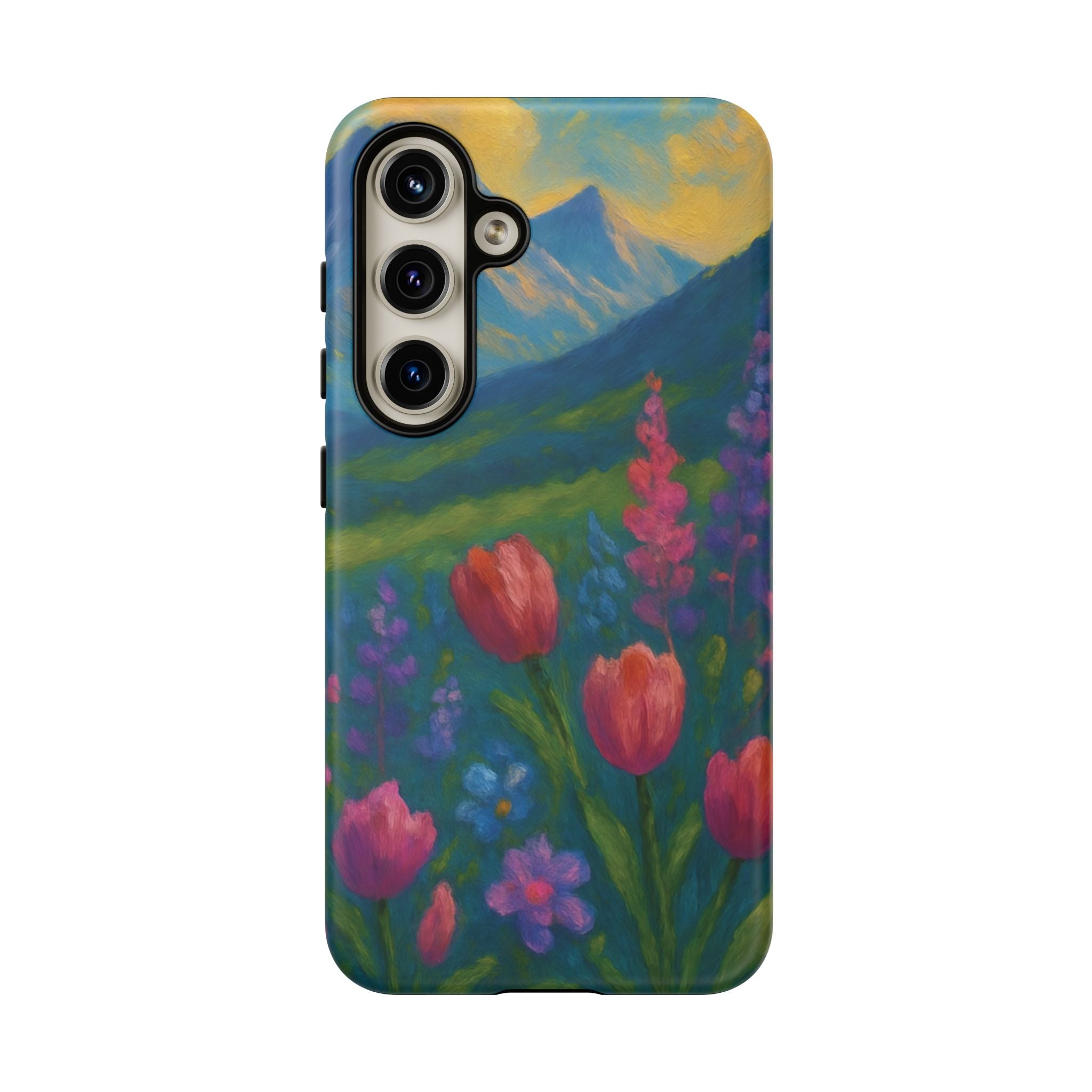 Mountains Wildflowers Phone Case | Vibrant Botanical Floral Design | Nature-Inspired Protective Cover for iPhone & Samsung | Trendy Aesthetic Gift Idea