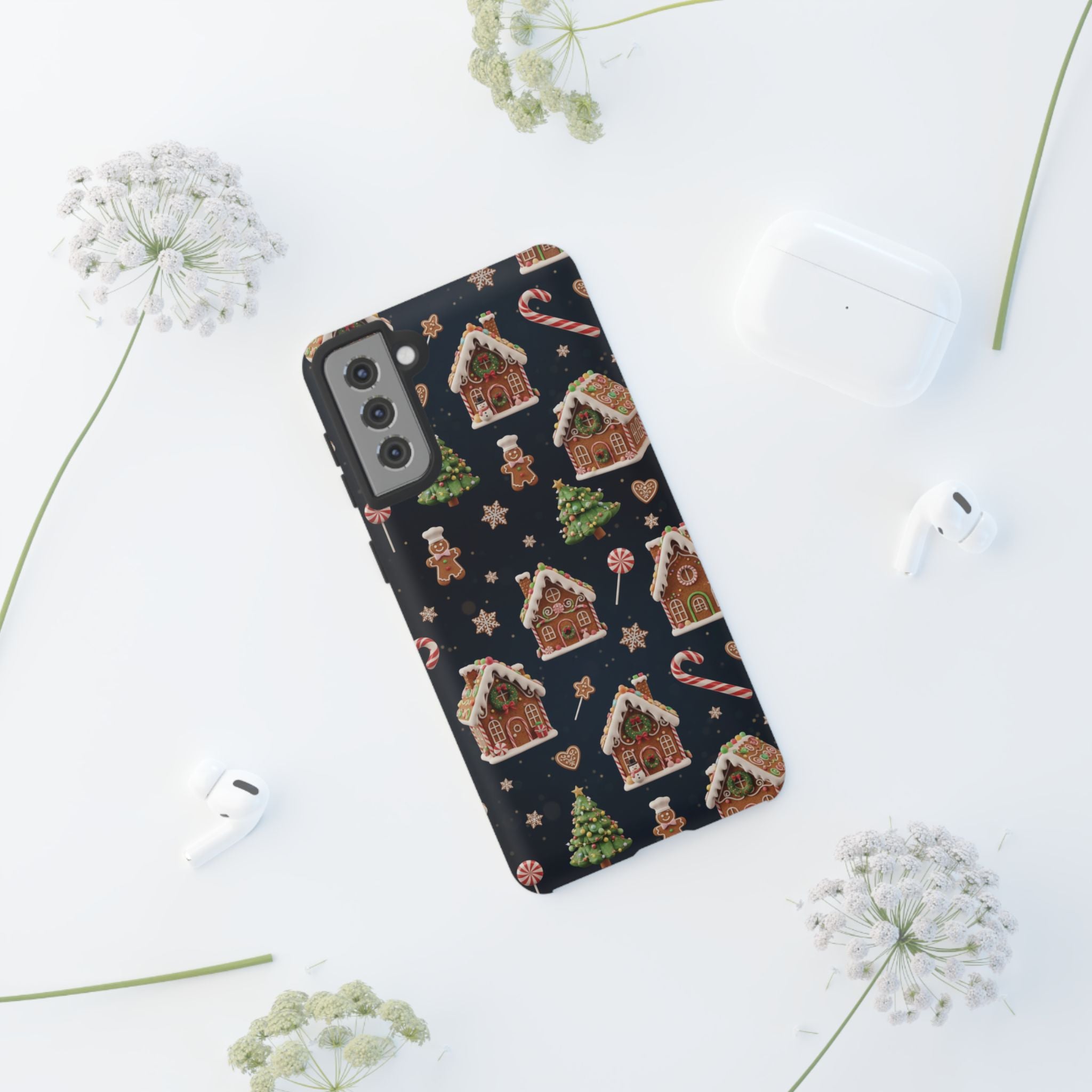 3D Gingerbread House Christmas Phone Case | Premium Holiday Gift Cover for iPhone 17, iPhone, and Samsung Galaxy Gift for Her or Him