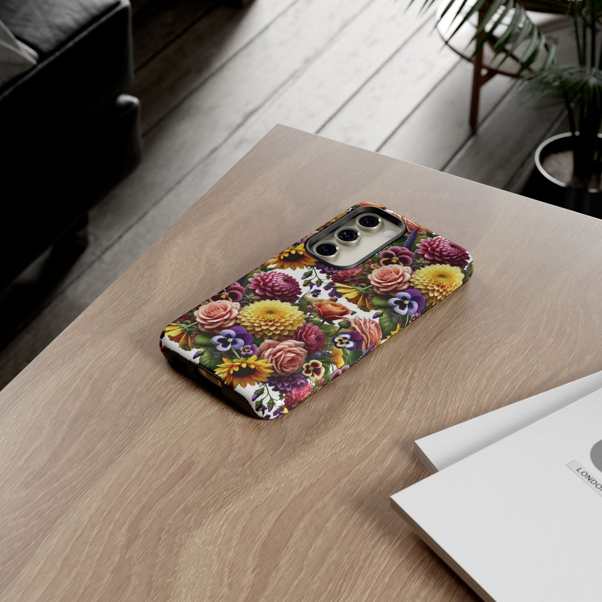 Floral Fall Phone Case for iPhone 16 15 14 13 12  21 23 Samsung, and Pixel | Stylish Protective Cover Gift for Her Perfect for Floral Lover
