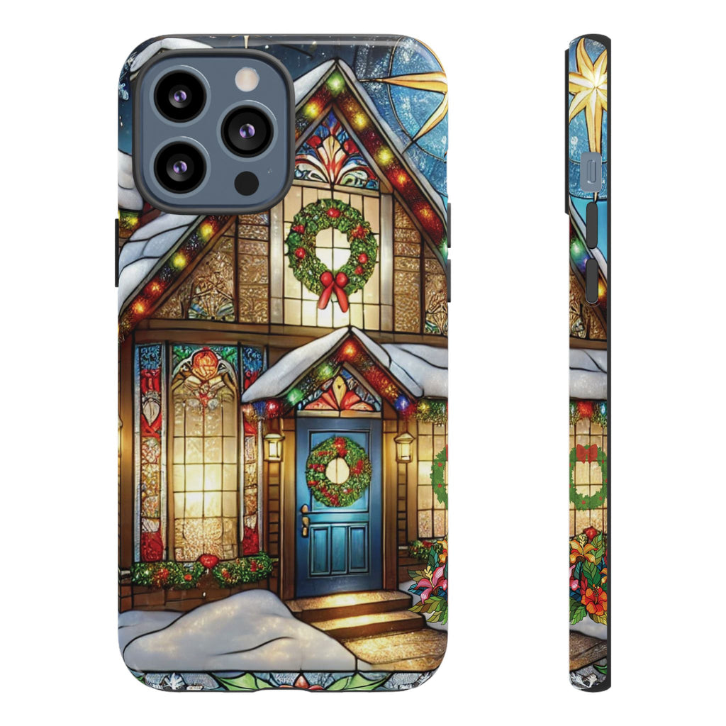 Phone Case - Stain Glass Christmas Unique Holiday Protection Gift for Her