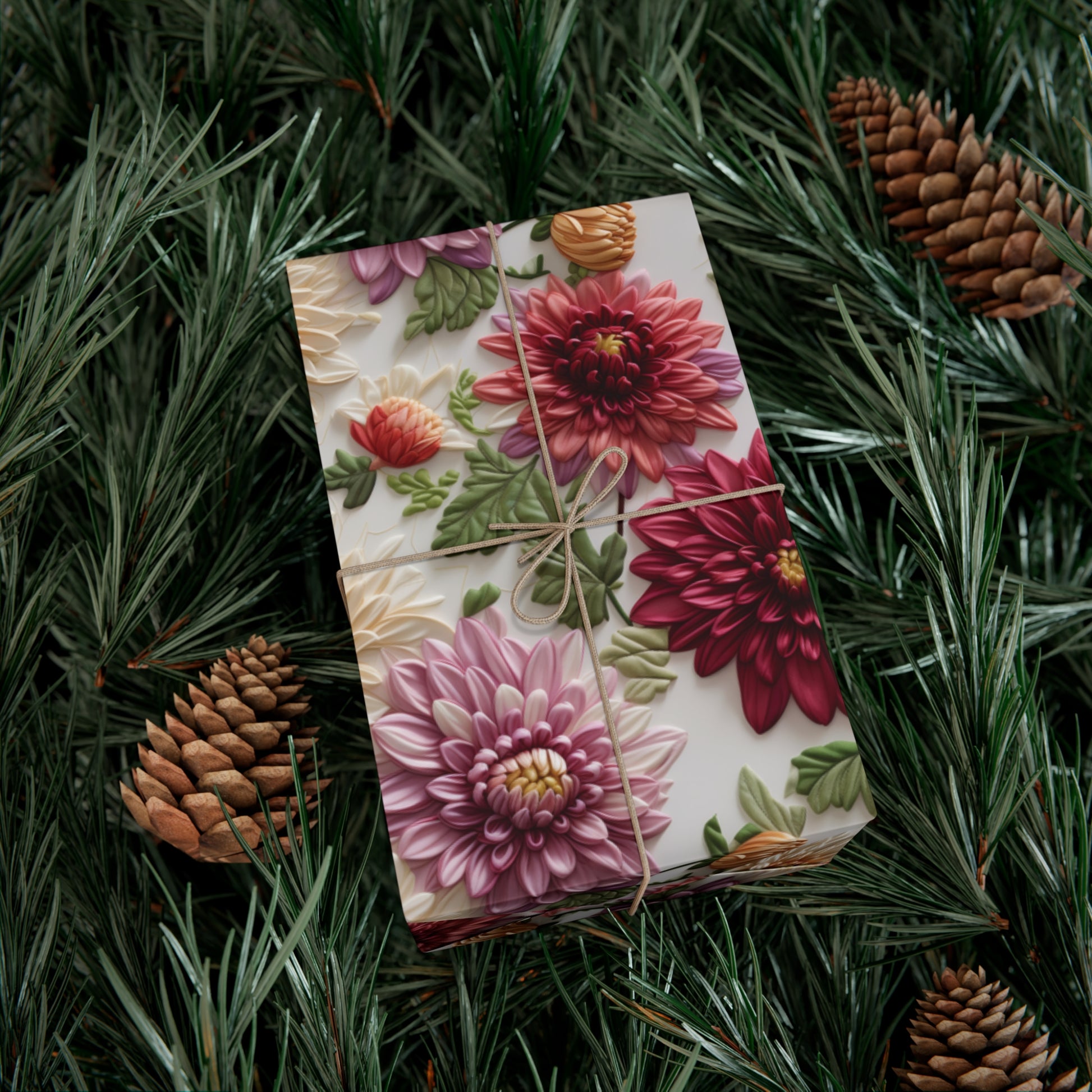 Elegant Fall Floral Wrapping Paper | Autumn-Inspired Gift Wrap with Vibrant Seasonal Blooms | Perfect for Thanksgiving, Birthdays, & Special Occasions | Premium Quality Gifts Moms - MRSBYVALLE