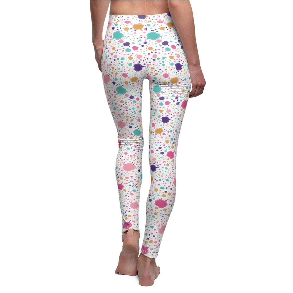 Pastel Abstract Women's Casual Leggings Stylish, Comfortable High-Waisted Yoga Pants for Everyday Wear, Workout, and Lounge – Perfect Gift Idea for Her – Available in Plus Sizes - MRSBYVALLE