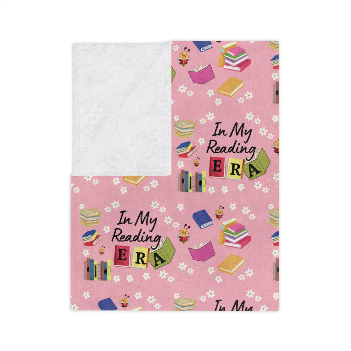 Cozy Pink "In My Reading ERA Blanket Soft Stylish Throw for Book Lovers Perfect for Reading Nooks, Bedrooms Gifts | Ideal for Relaxing with a Good BookThrow in 60x50 & 80x60, Lightweight, Warm, Perfect for Home