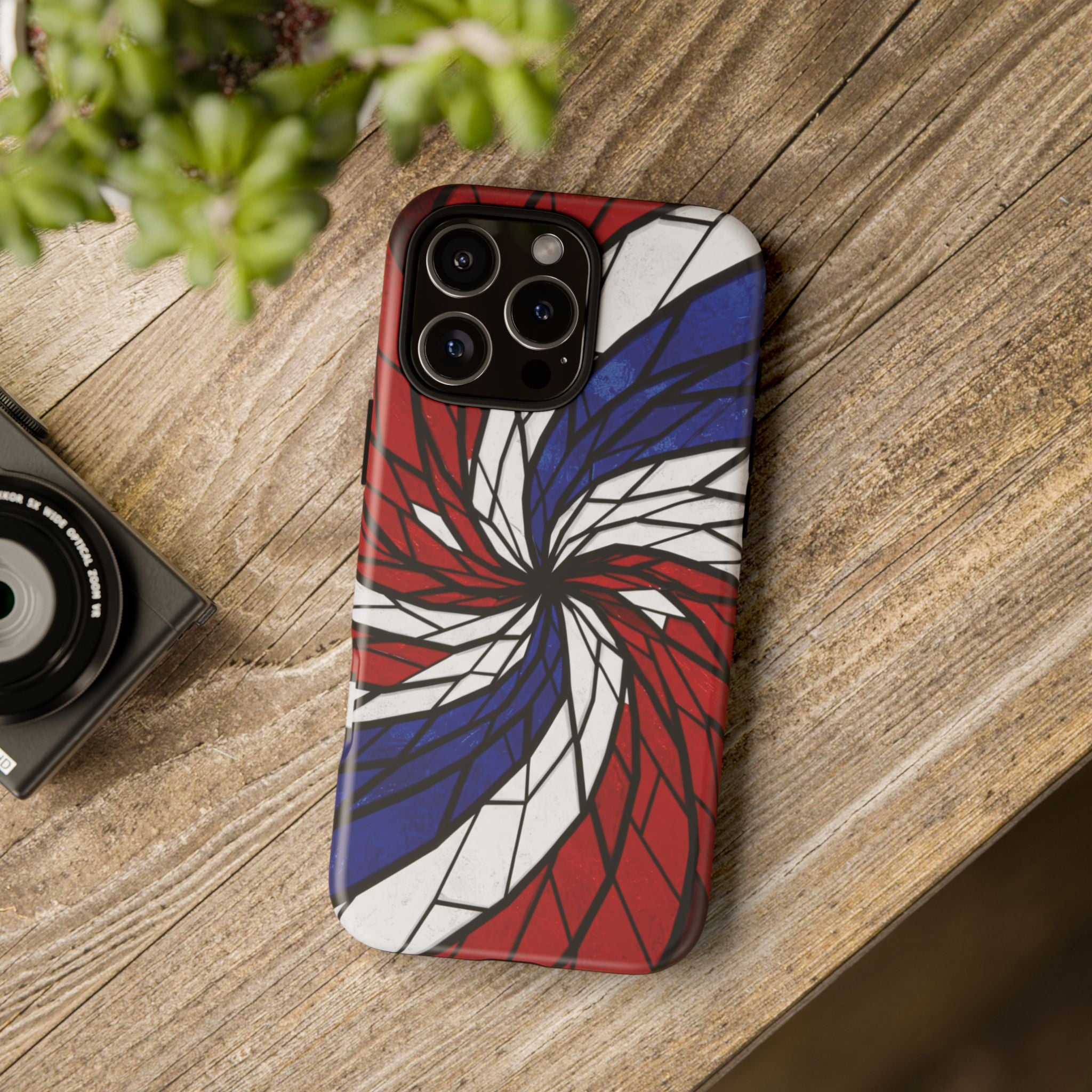 Patriotic Red White & Blue Phone Case – USA Flag Design, Independence Day Gift, Protective Cover for iPhone, Samsung, Pixel