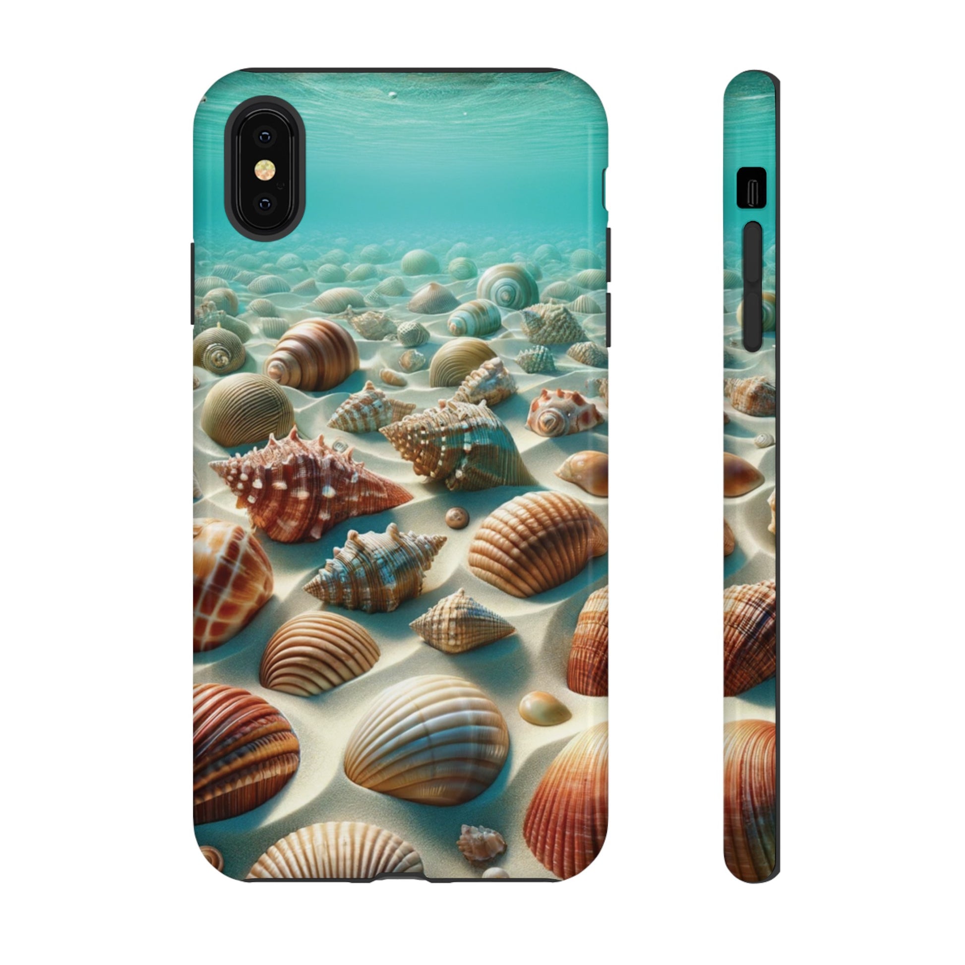 Plush Ocean Bliss Turquoise Seashell Ocean Beach View Protective Phone Case Gift for Her Phone 15, Samsung iPhone Samsung Gift for Her Case iPhone 15, Samsung iPhone Samsung Accessory Gift for Her.