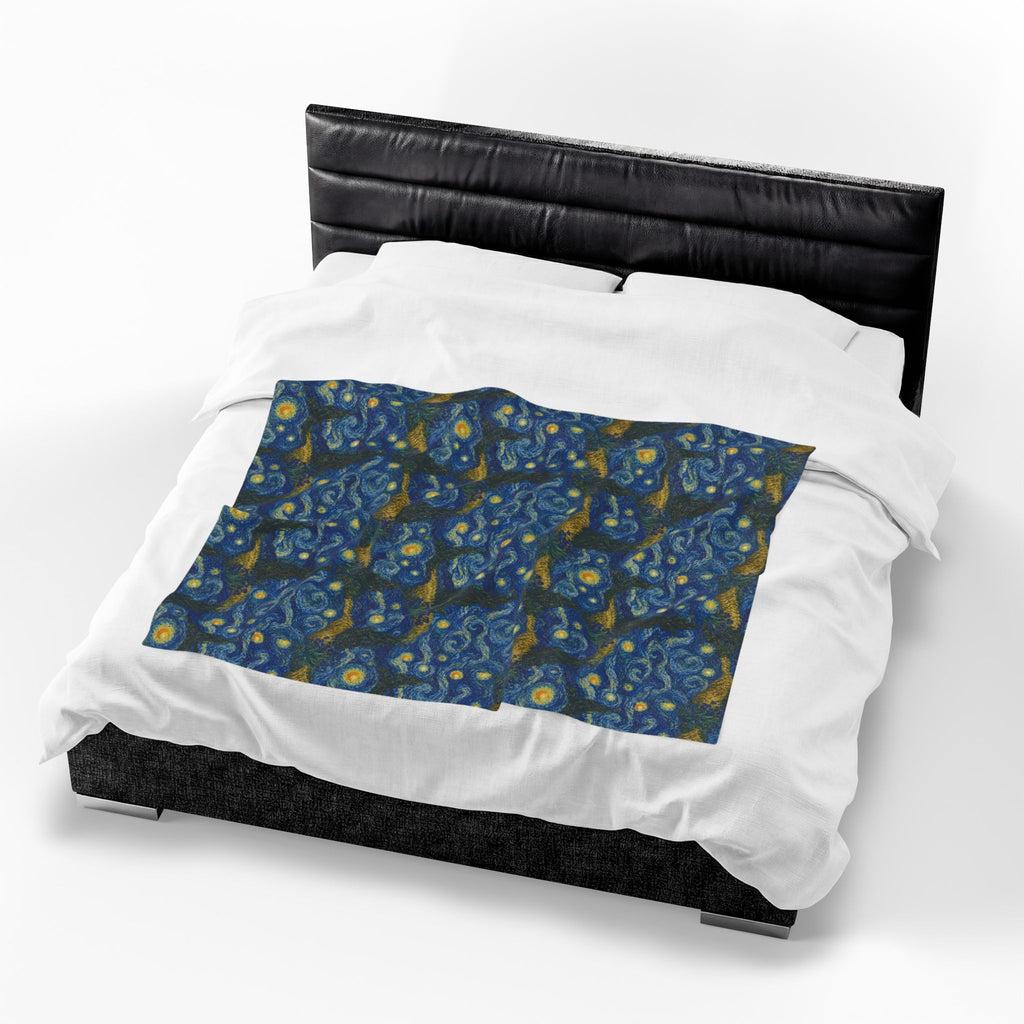 Van Gogh Illusion Design Perfect for Art Lover, Elegant Luxury Throw, Soft Cozy Elegant Home Decor