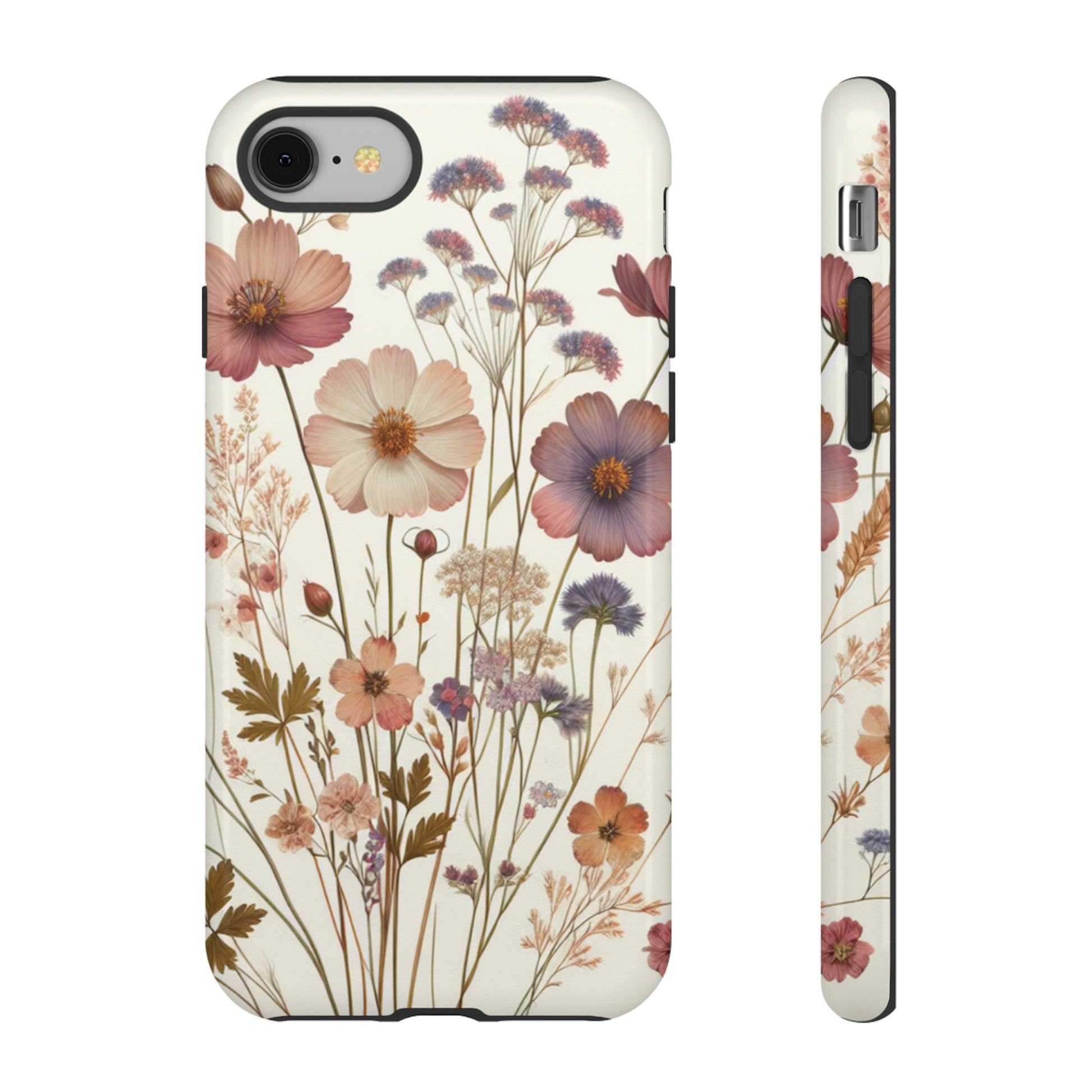 Wildflower Boho Luxury Phone Tough Case Floral Elegant Durable Stylish for Modern Devices iPhone 15, Samsung iPhone Samsung Accessory Gift for Her.