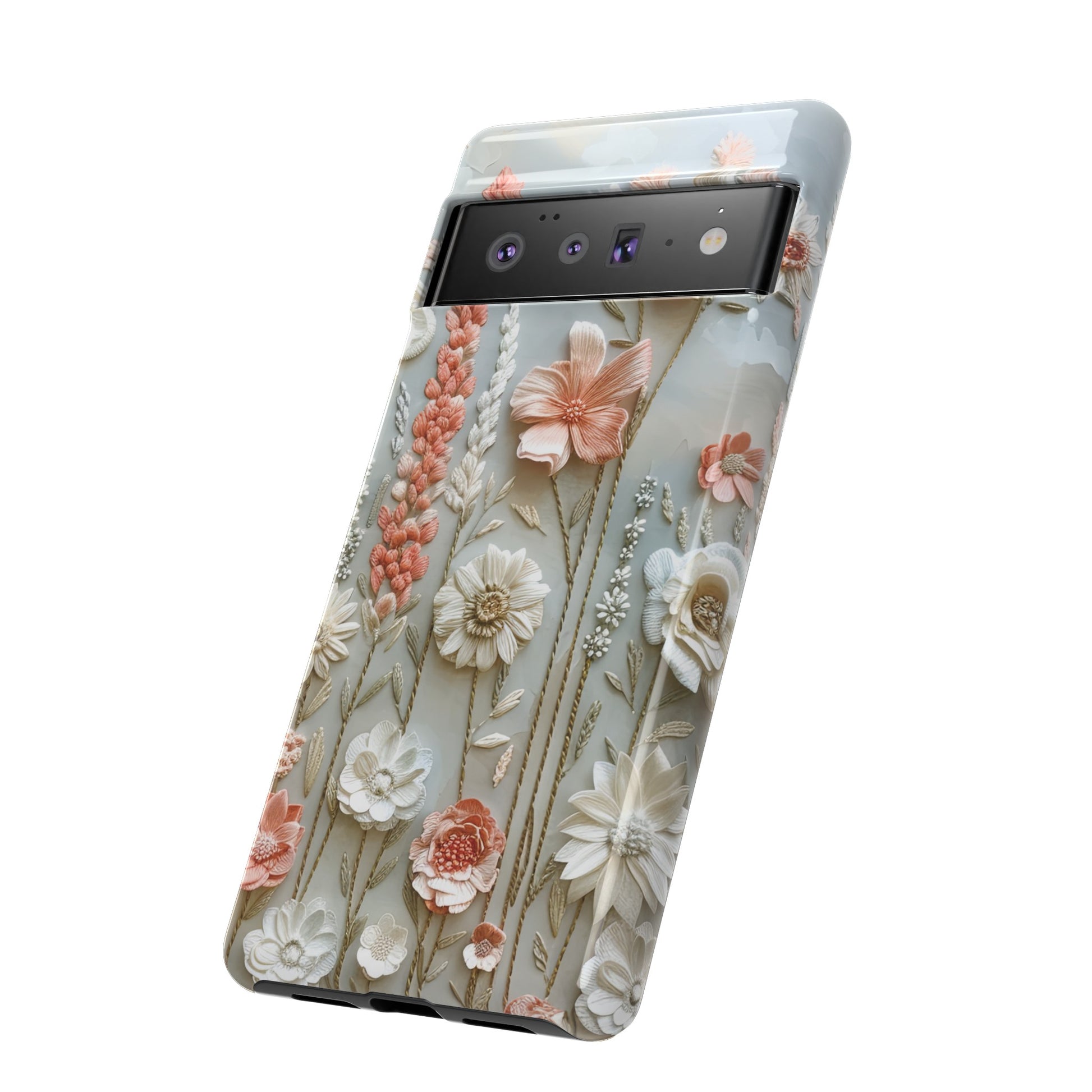 Pastel Wildflowers Protective Phone Case Gift for Her Phone 15, Samsung iPhone Samsung Gift for Her Case iPhone 15, Samsung iPhone Samsung Accessory Gift for Her