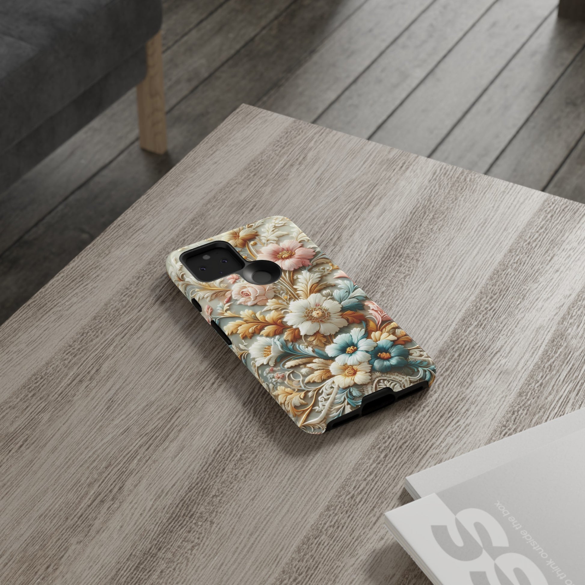 3D Elegant Faux Flowers Phone Case Stylish & Durable for iPhone Samsung Gift iPhone 15, 14, 13 Samsung Pixel Gift for Mom Accessory Gift for Her