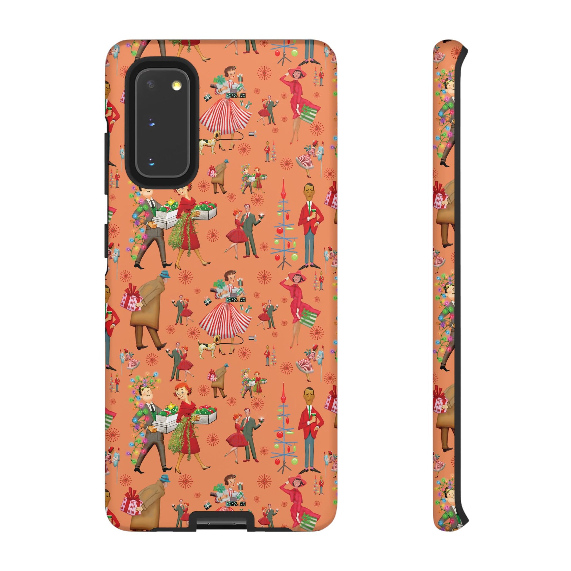Retro Christmas 50s Phone Case Unique Holiday Protection for Your Device | Stylish & Durable Cover Gift for Her Phone 17, 16, 15, Samsung iPhone Accessory Gift for Her