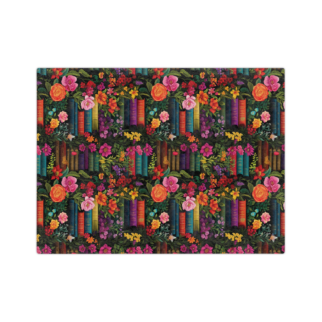 Ultra-Soft Minky Blanket Cozy Comfort Throw Books and Floral Design – Perfect for Reading Nooks and Bedrooms Plush Microfiber for Maximum Comfort Blanket, Perfect for Snuggling Decor, Cozy All-Season Warmth,Housewarming Gift Throw - MRSBYVALLE