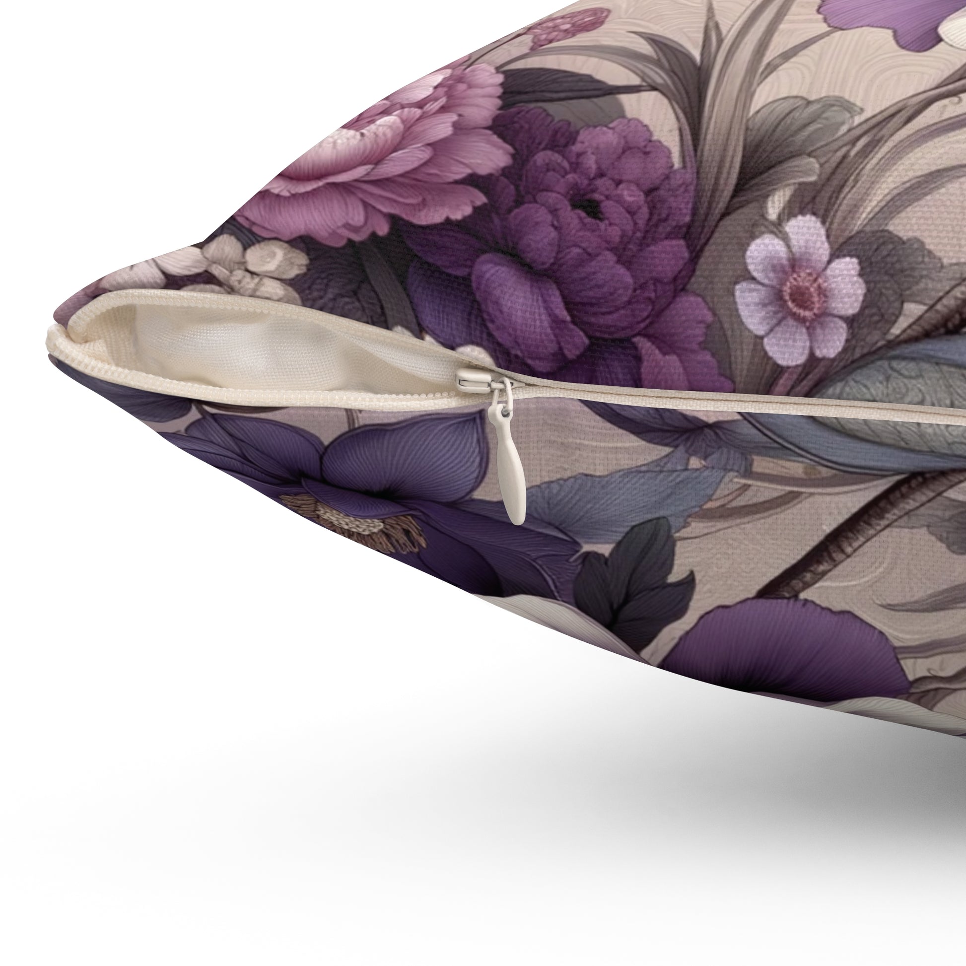 Purple Garden Elegance: Shabby Chic Bold Floral Pillow Country Cottage Garden Decor Bedroom Pillow Gift for Mom, Housewarming Gift Living Room Comfort for Bedroom or Housewarming Gift New House, Bridal Shower Gift - MRSBYVALLE