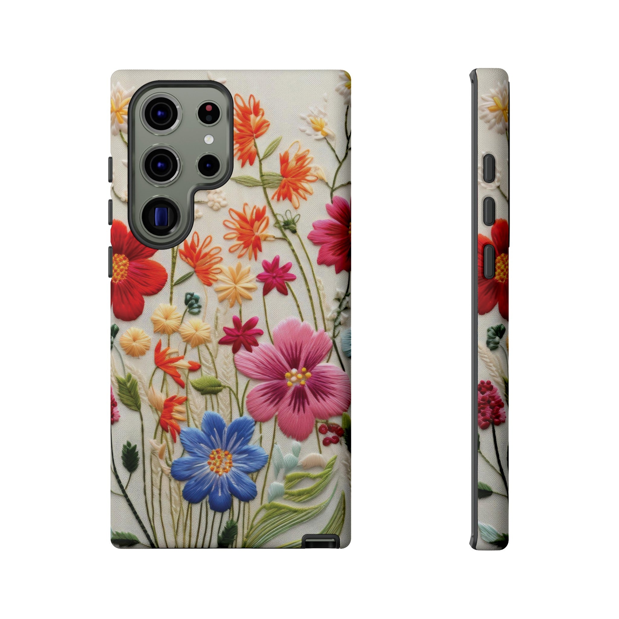 3D Floral Phone Case Elegant Faux Flower Durable for iPhone Samsung Smartphone iPhone 15, 14, 13 Samsung Gift for Mom