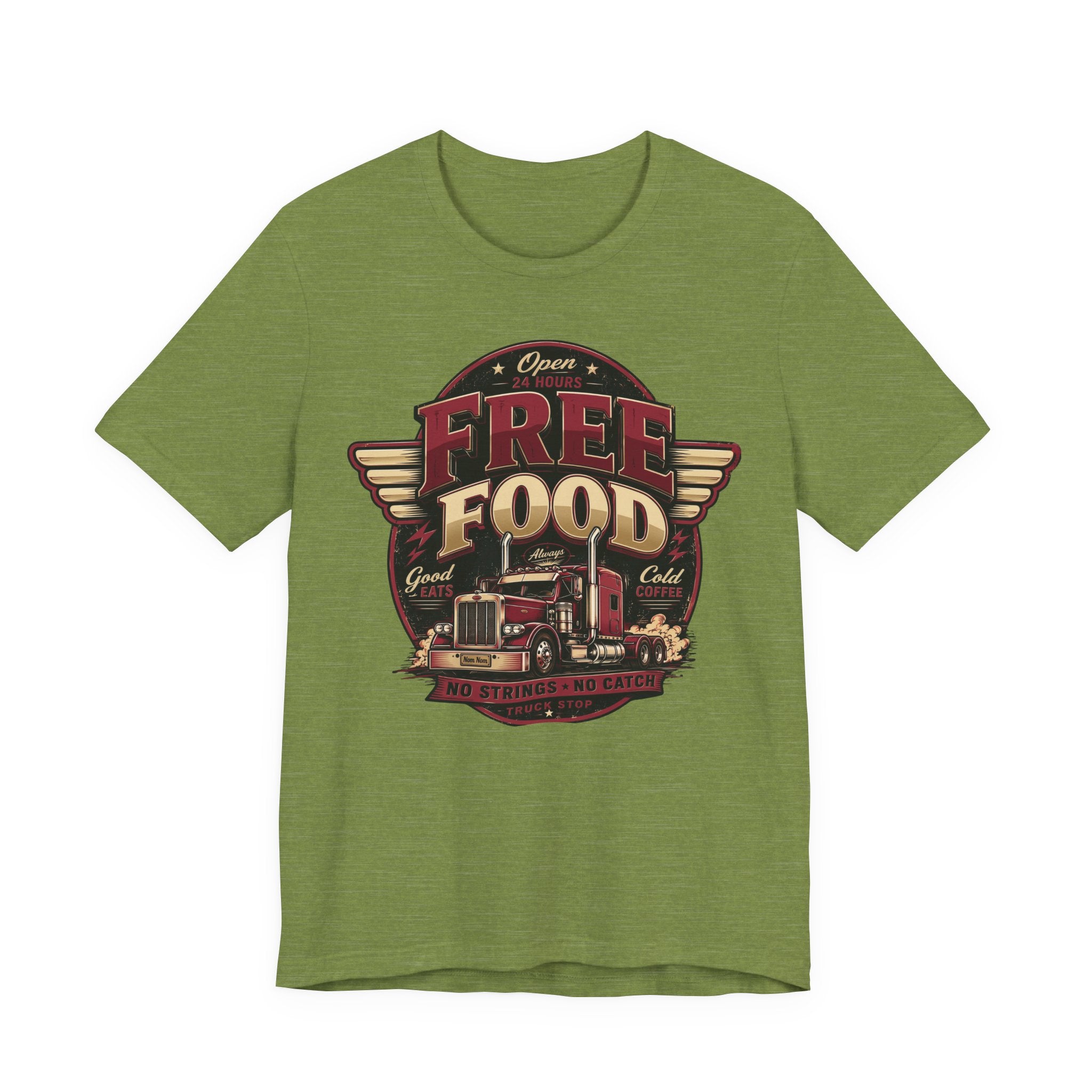 Funny "Free Food" Food Truck T-Shirt Perfect for Dad or Husband