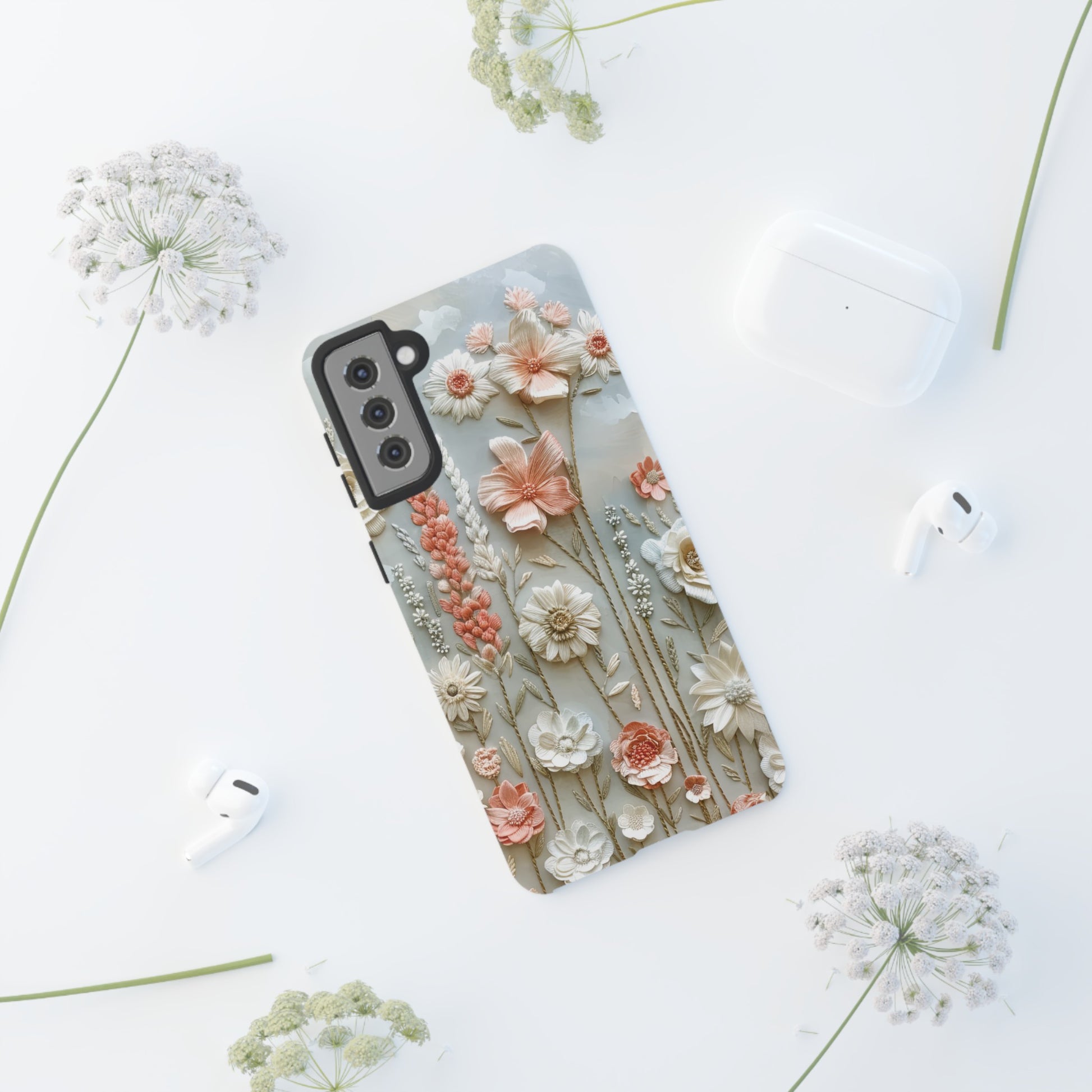Pastel Wildflowers Protective Phone Case Gift for Her Phone 15, Samsung iPhone Samsung Gift for Her Case iPhone 15, Samsung iPhone Samsung Accessory Gift for Her