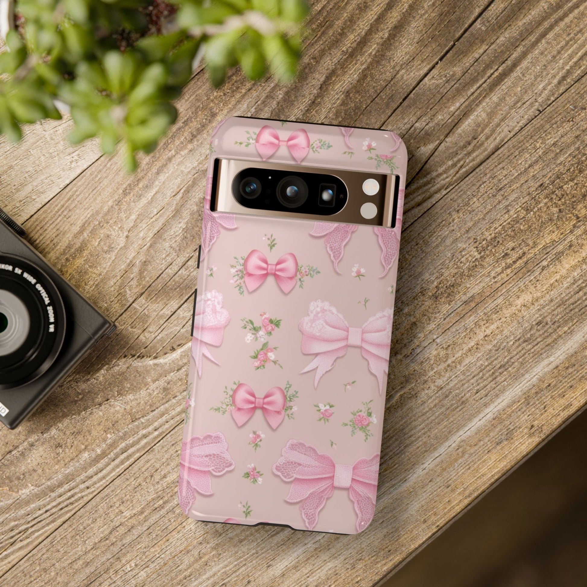 Luxury Pink Bow Phone Case – Cute & Protective Cover for iPhone & Samsung Gift for Her