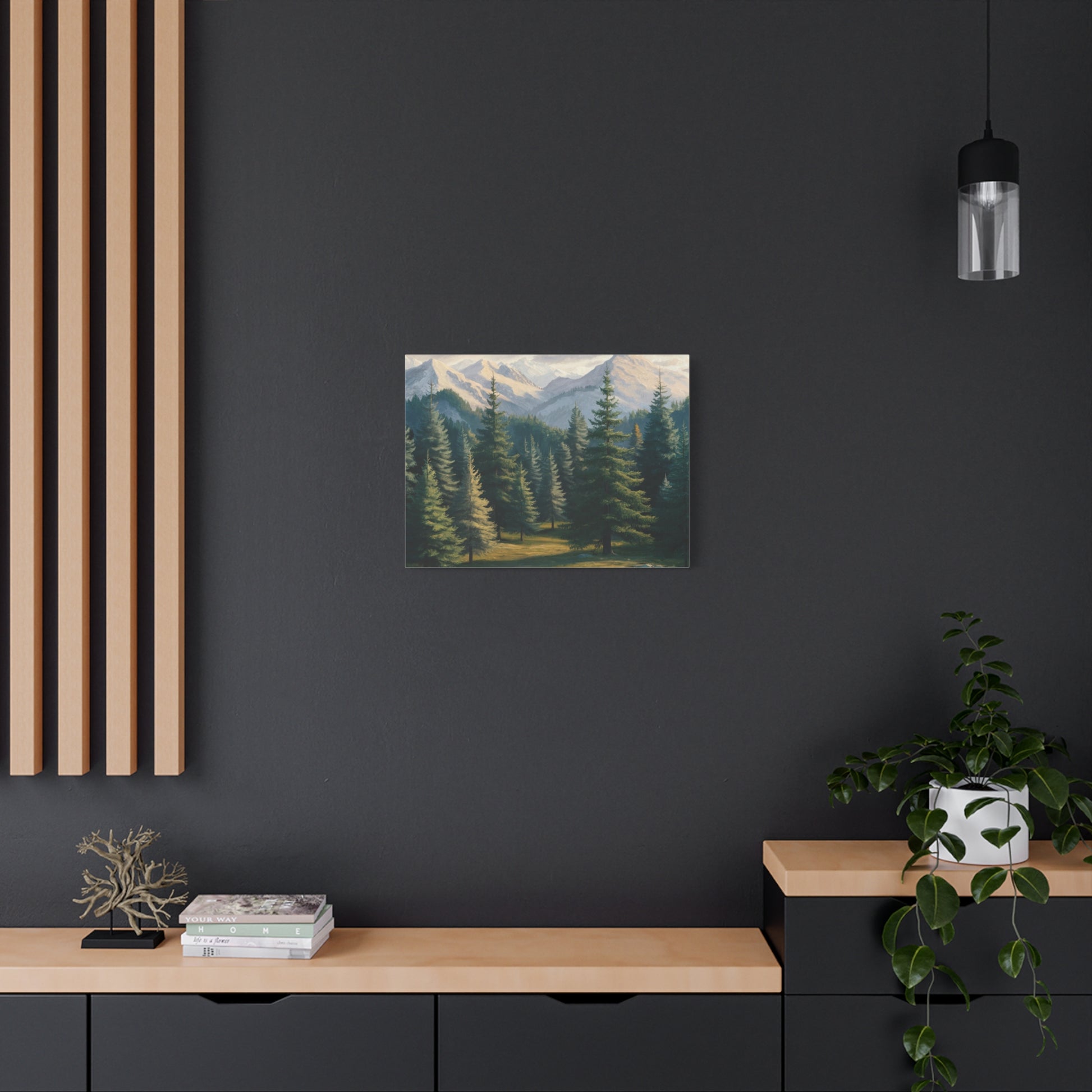 Majestic Mountain Lake Watercolor Landscape Art Print for Home Decor, Nature-Inspired Wall Art, Perfect for Living Room, Office & Gift Ideas Birthday Gift, Housewarming New House Decor.