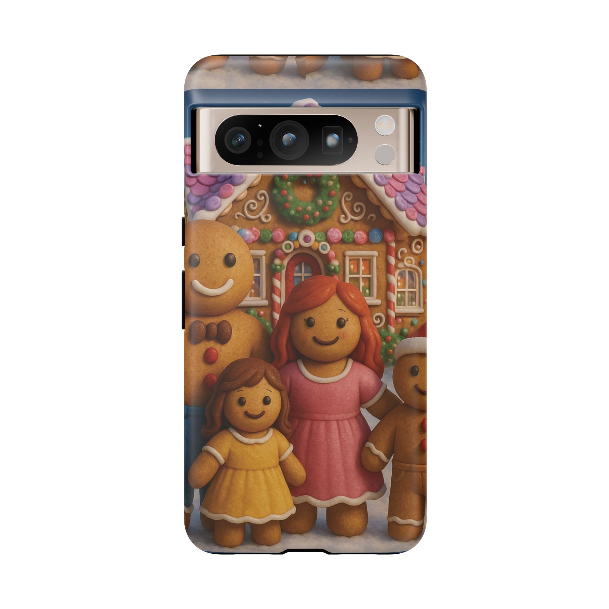 Gingerbread Family Aesthetic Phone Case Vintage-Inspired Design with Christmas theme  Style Cover for iPhone & Samsung Models Galaxy