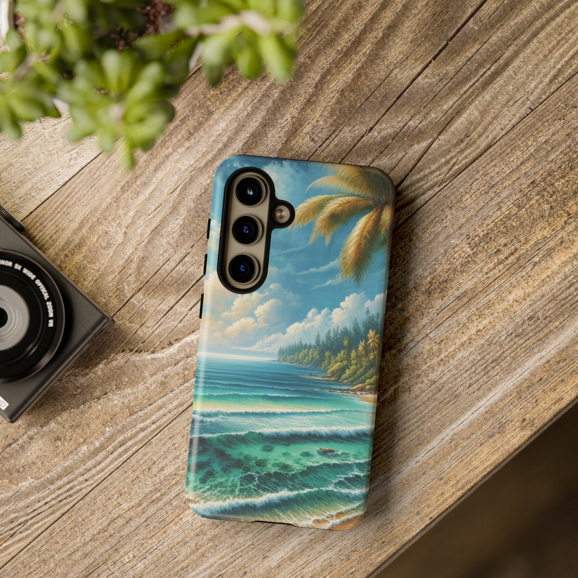 Coastal Serenity Ocean Beach View Protective Phone Case Gift for Her Phone 15, Samsung iPhone Samsung Gift for Her Case iPhone 15, Samsung iPhone Samsung Accessory Gift for Her.