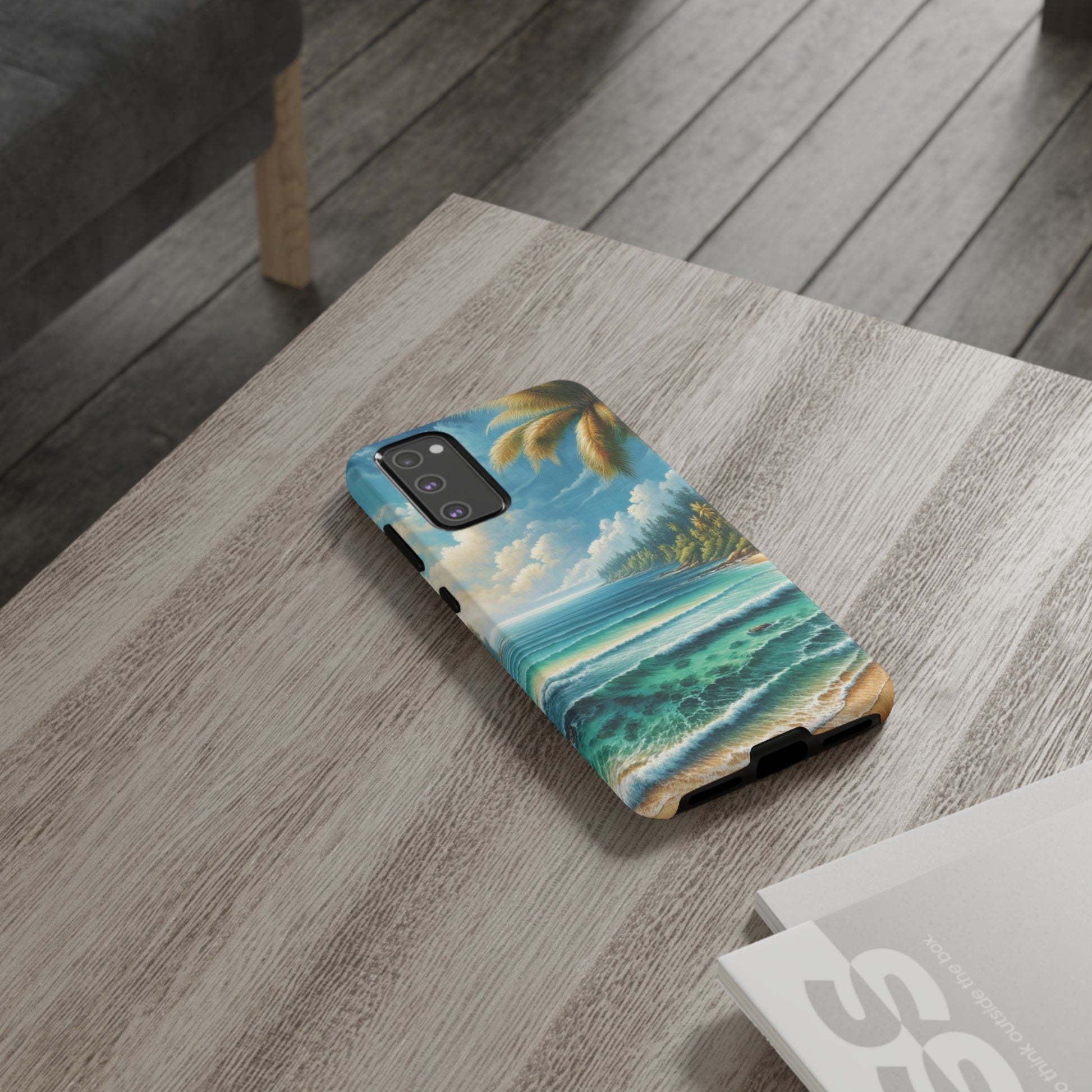 Coastal Serenity Ocean Beach View Protective Phone Case Gift for Her Phone 15, Samsung iPhone Samsung Gift for Her Case iPhone 15, Samsung iPhone Samsung Accessory Gift for Her.