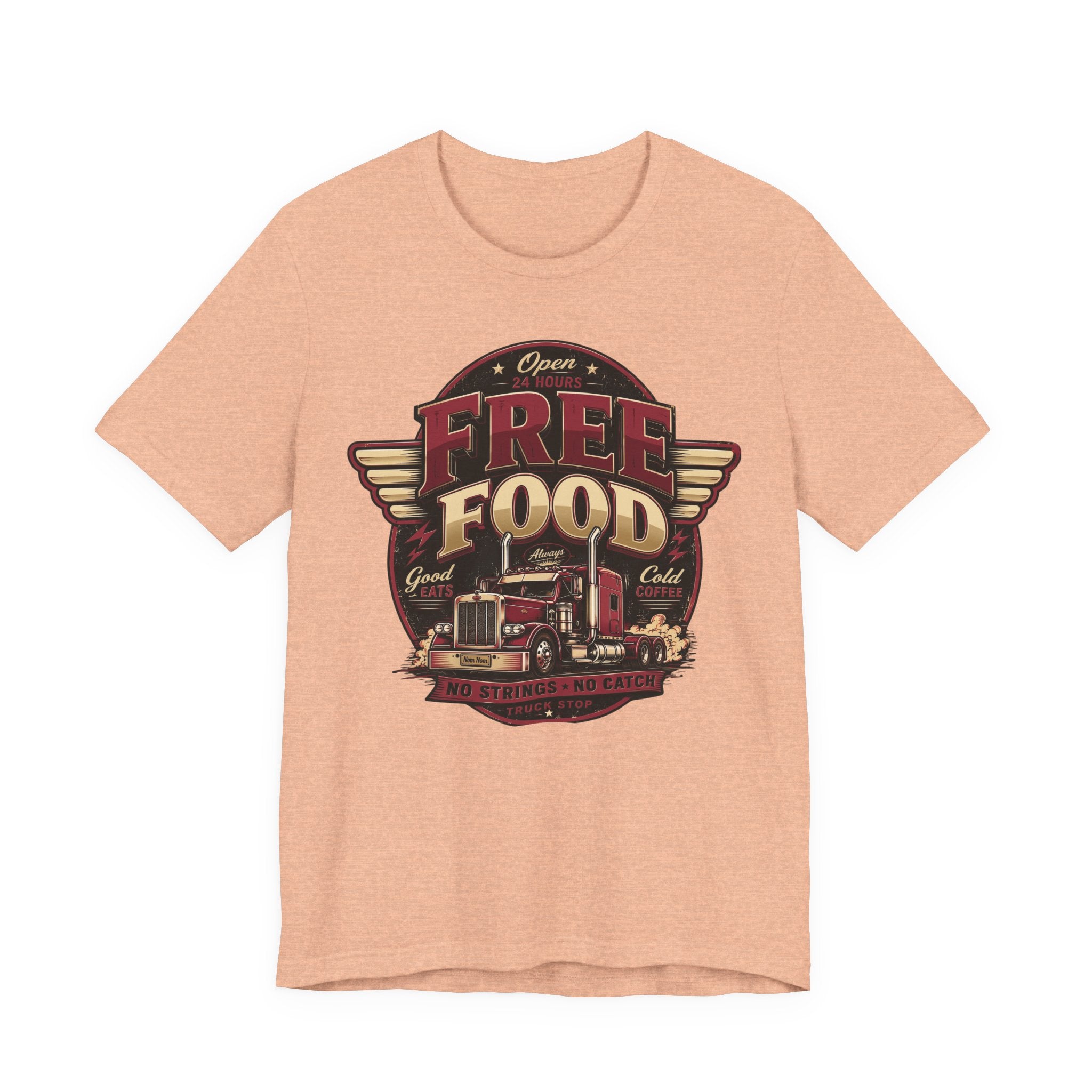 T-shirt humoristique « Free Food » pour camion de cuisine, parfait pour papa ou mari