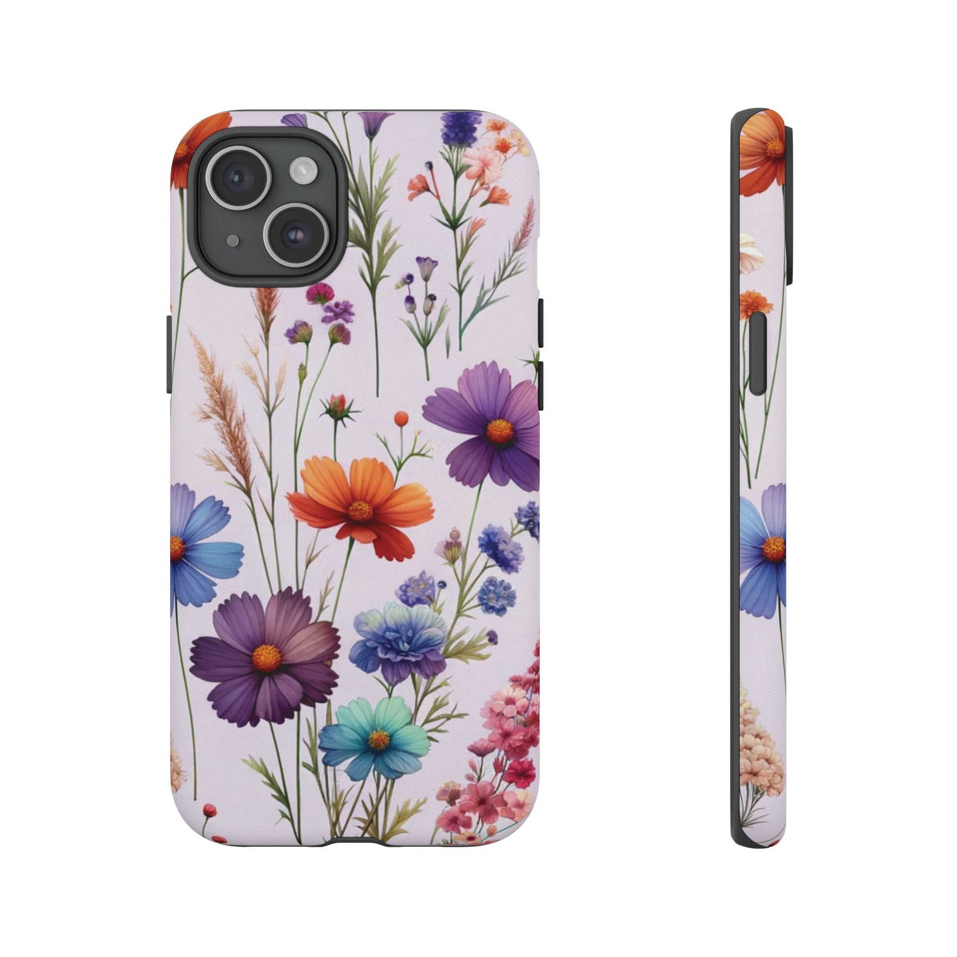 Lavender Wildflowers Protective Phone Case Gift for Her Phone 15, Samsung iPhone Samsung Gift for Her Case iPhone 15, Samsung iPhone Samsung Accessory Gift for Her.