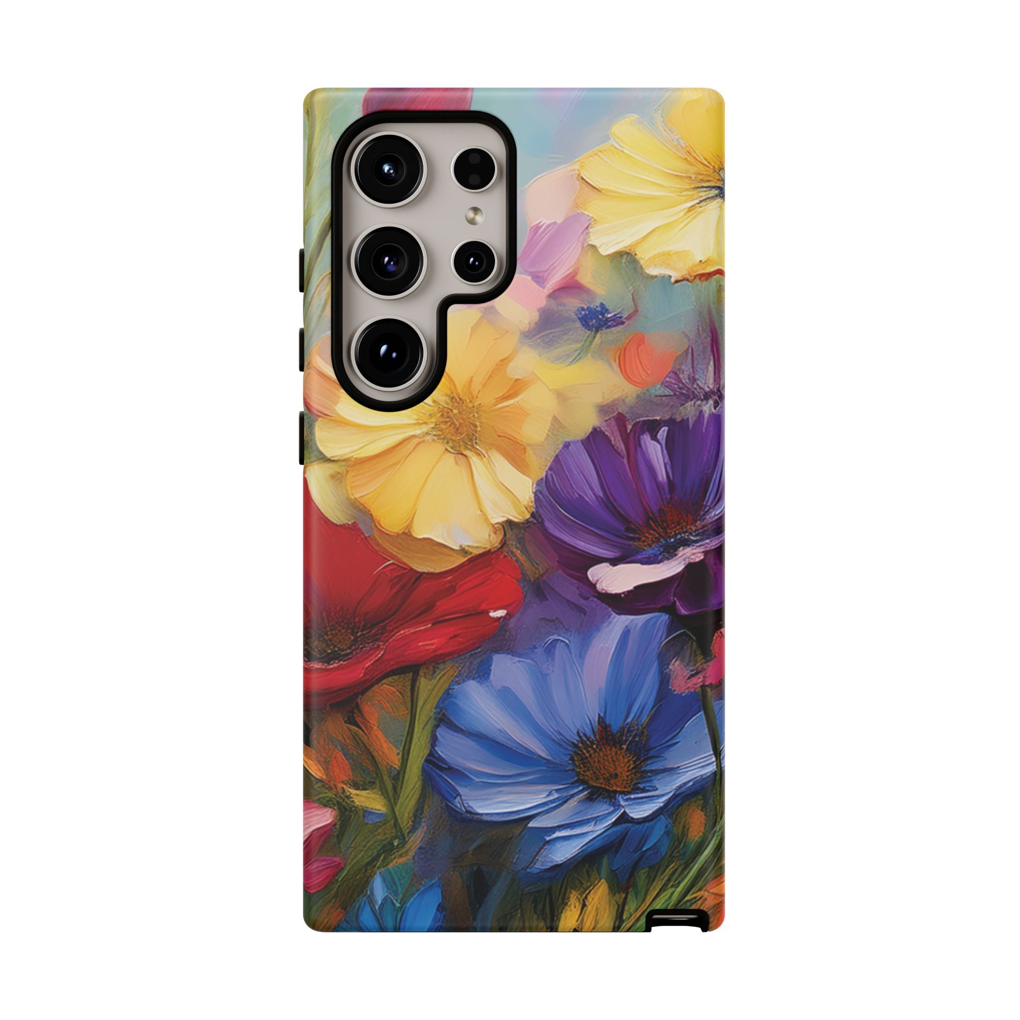 Bold Wildflower Phone Case Bright Hand-Painted Floral Art Vibrant Botanical Design for iPhone & Samsung | Trendy Nature Lover Gift Phone  Galaxy
