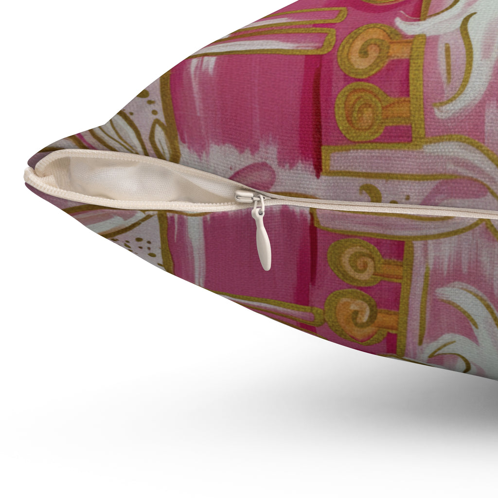 Pink Christmas Nutcracker Whimsical Pillow Cozy Decorative Accent for Holiday  Everyday Comfort