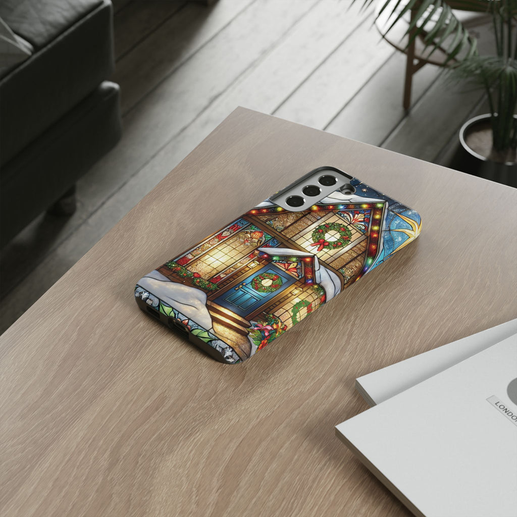 Phone Case - Stain Glass Christmas Unique Holiday Protection Gift for Her