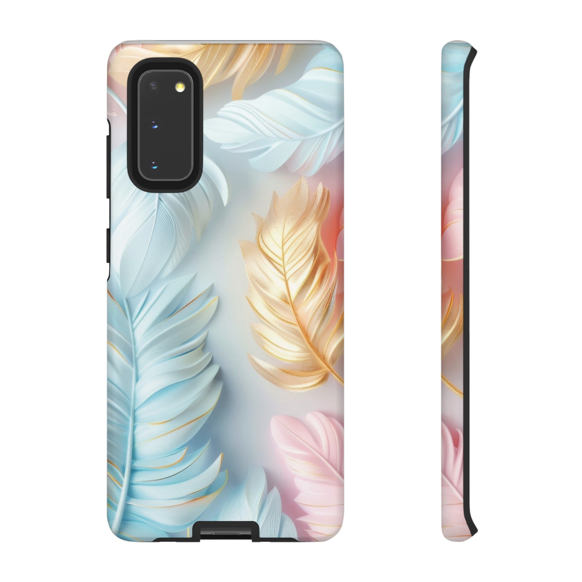 Pastel Feathers Protective Phone Case Gift for Her Phone 15, Samsung iPhone Samsung Gift for Her Case iPhone 15, Samsung iPhone Samsung Accessory Gift for Her
