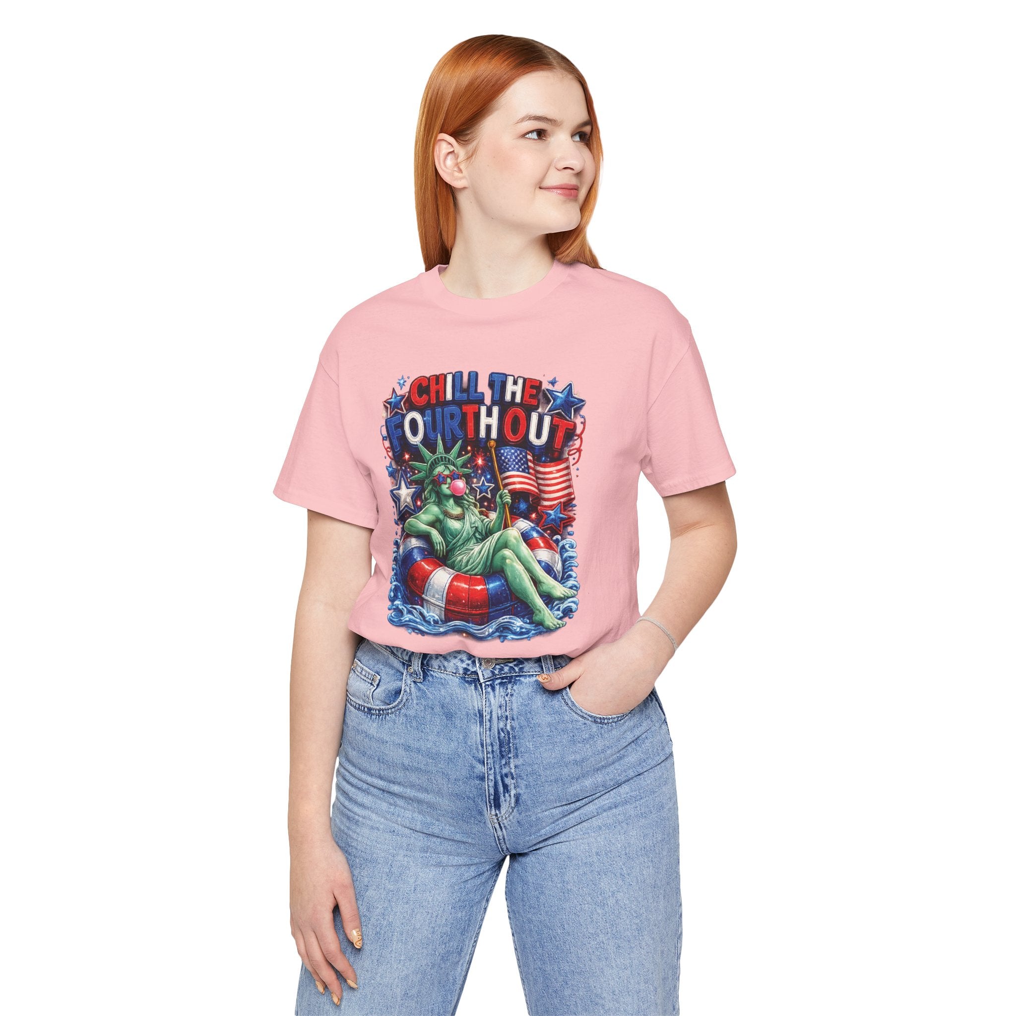 CHILL the Fourth UP Funny America T-Shirt — Patriotic 4th of July Tee