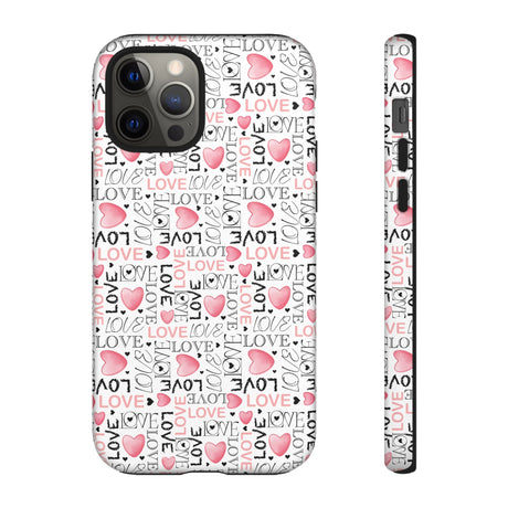 Cute Love Modern Watercolor Abstract Phone Case Compatible with iPhone, Samsung & More - Stylish, Durable Protection with Vibrant Artistic Design Perfect Gift for Her