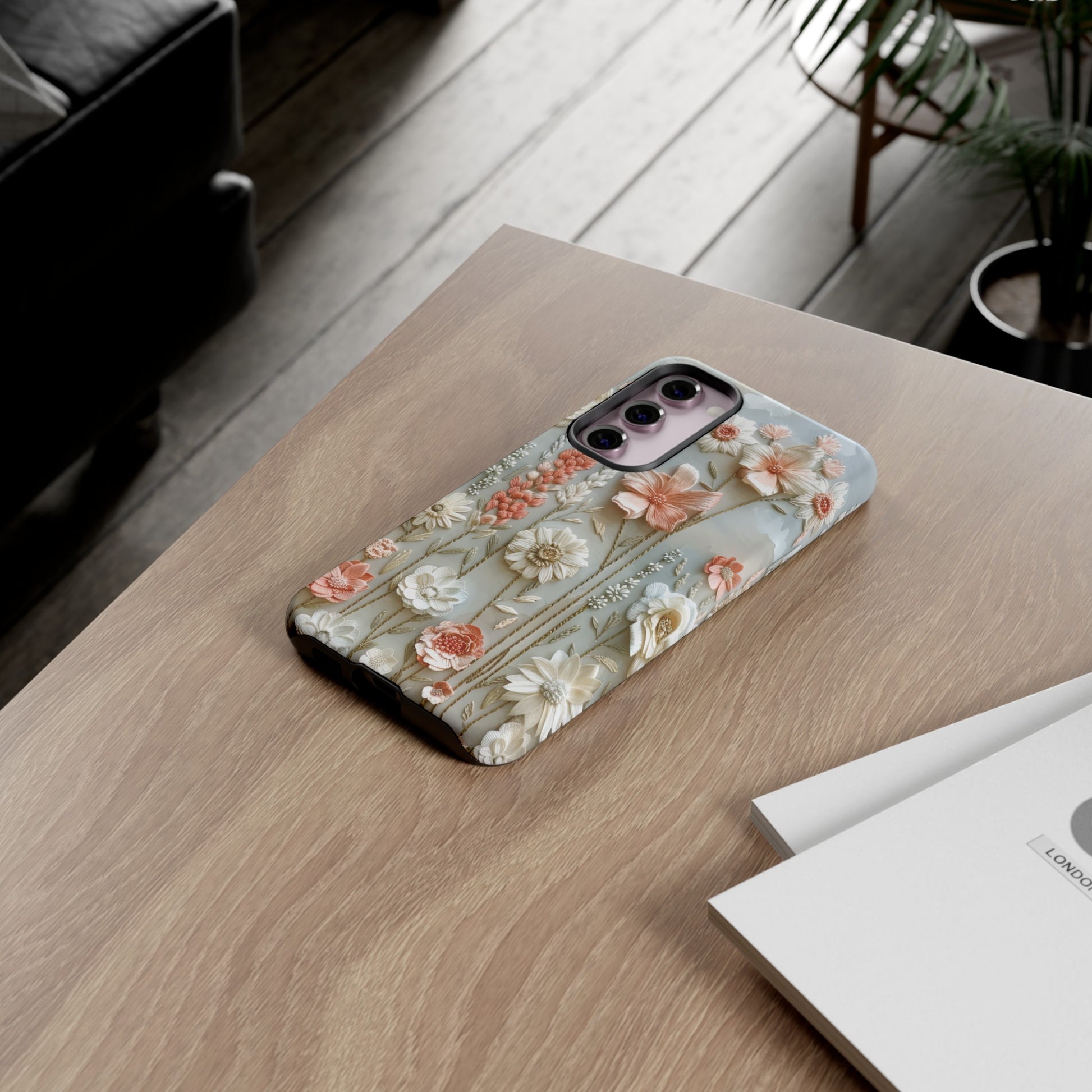 Pastel Wildflowers Protective Phone Case Gift for Her Phone 15, Samsung iPhone Samsung Gift for Her Case iPhone 15, Samsung iPhone Samsung Accessory Gift for Her