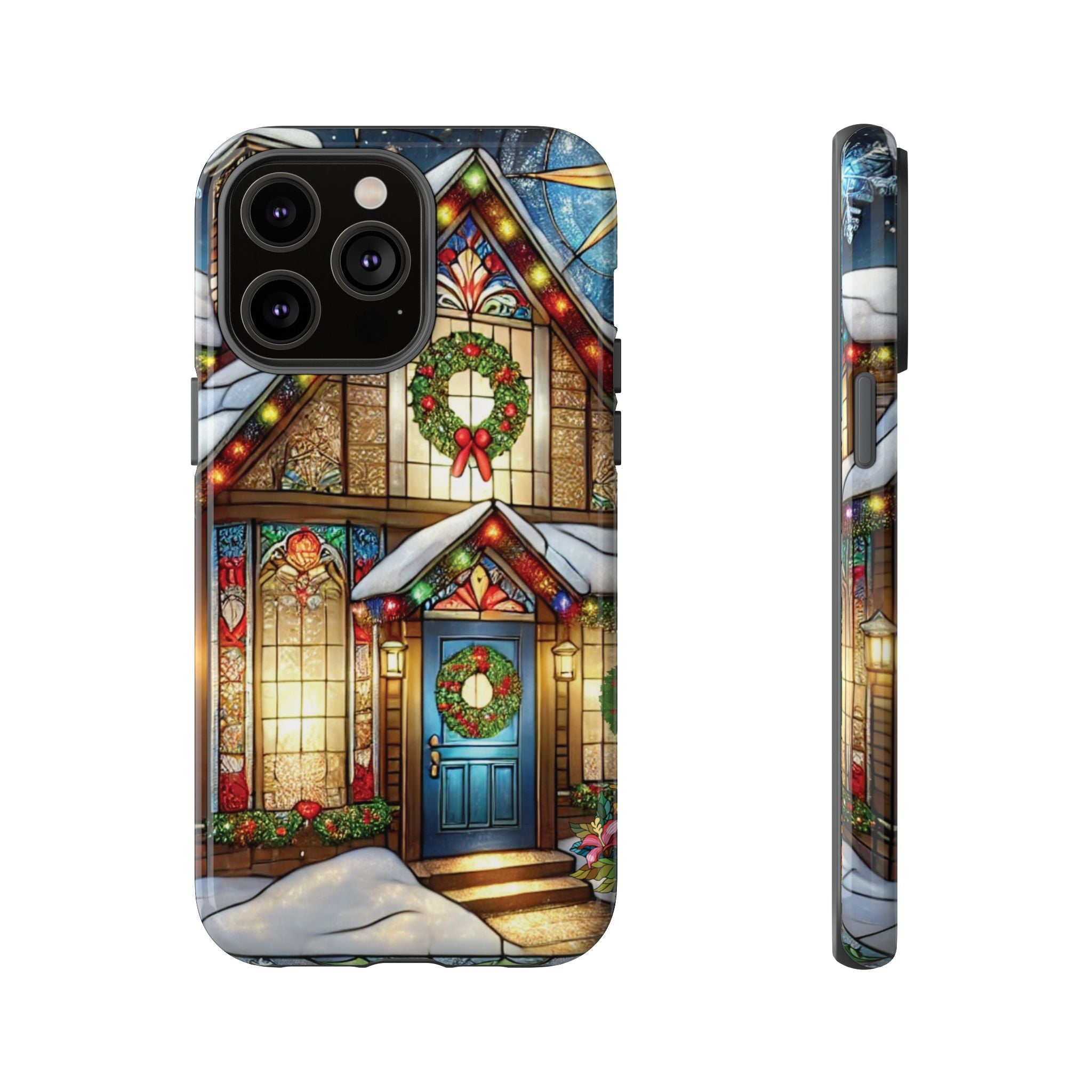 Phone Case - Stain Glass Christmas Unique Holiday Protection Gift for Her