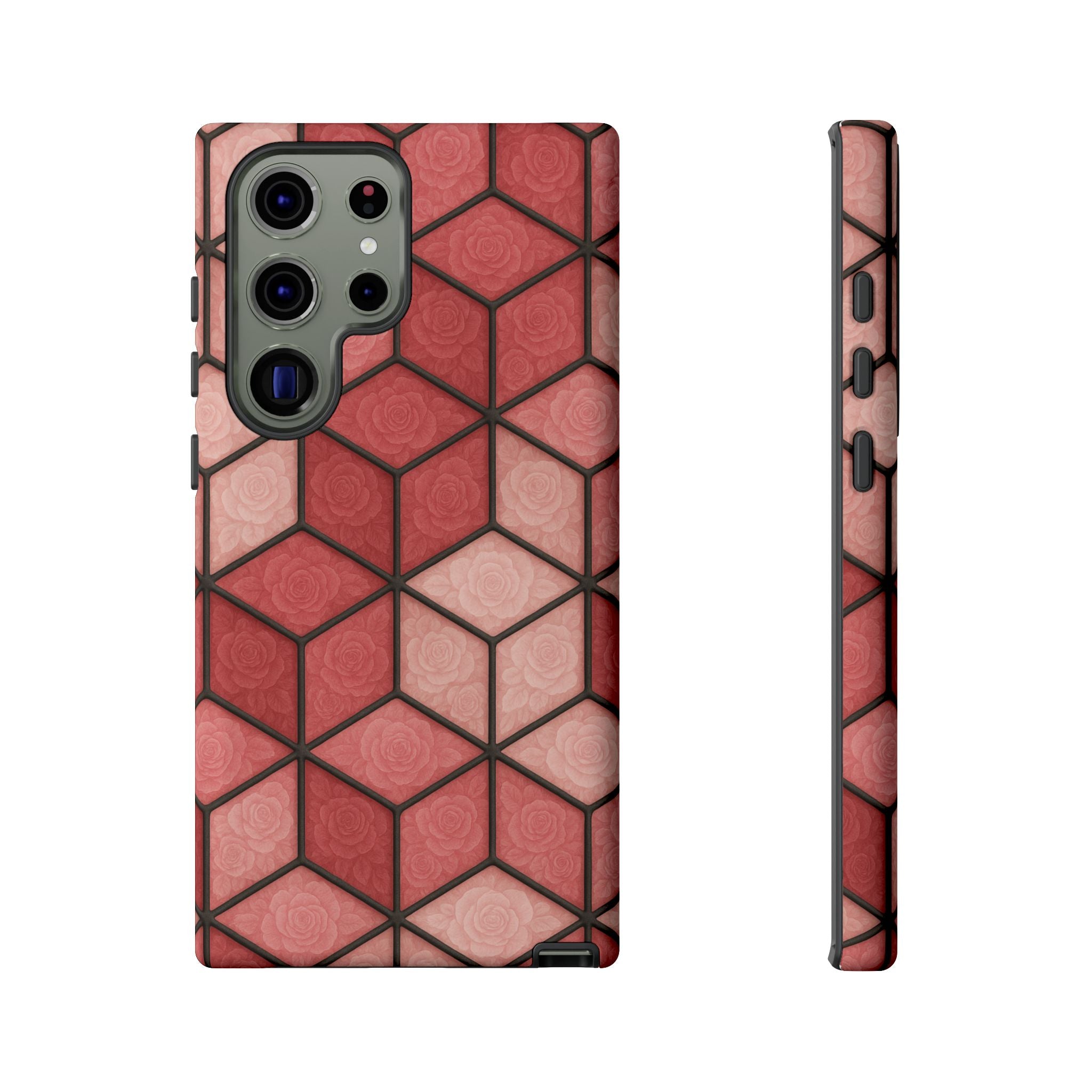 Geometric Stained Glass Illusion Phone Case Colorful Abstract Art, Aesthetic Protective Cover for iPhone, Samsung & Google, Unique Gift Idea Mom