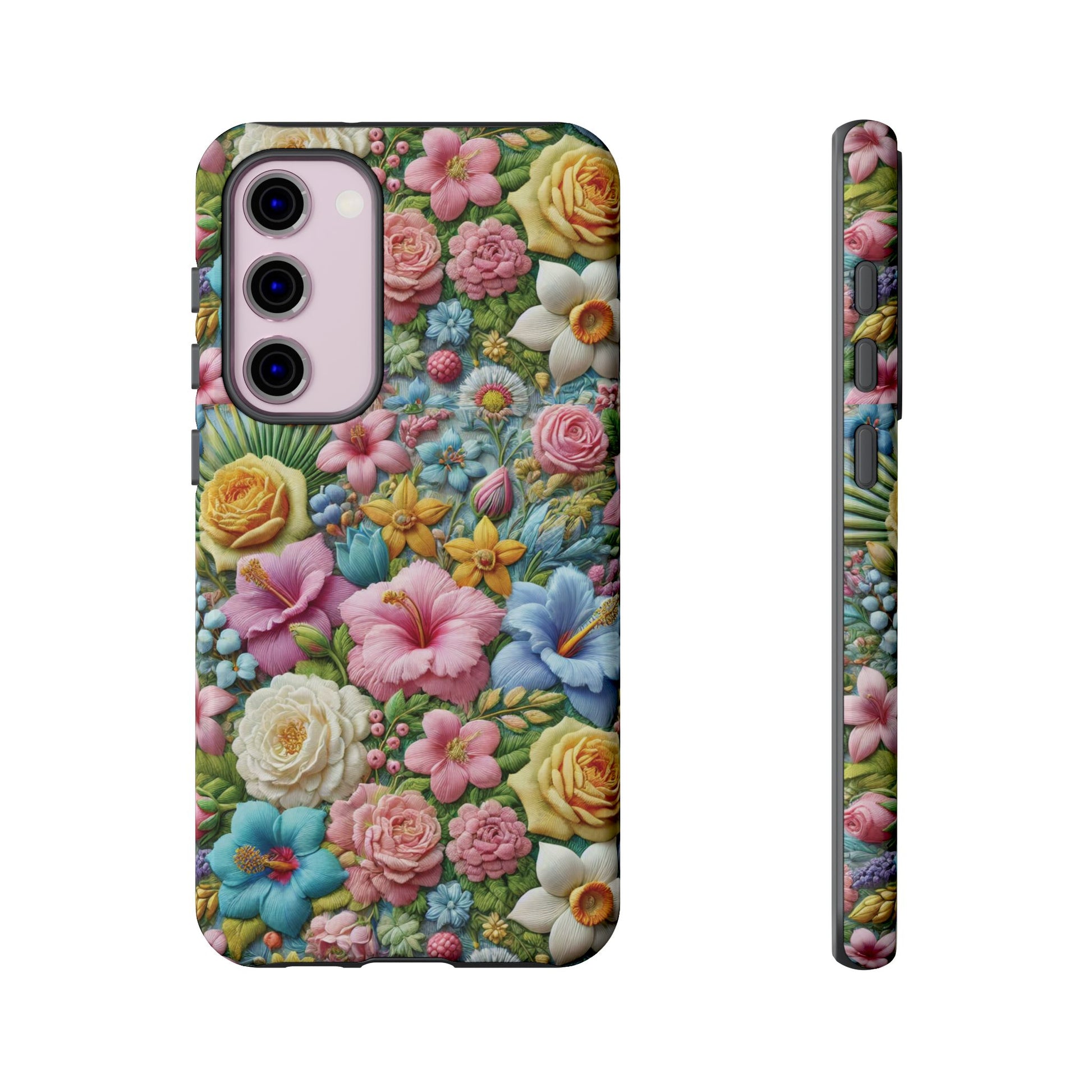 Elegant Pastel Flower Phone Case – Beautiful Floral Design, Durable Protection for Your Device, Stylish and Lightweight, Perfect Gift for Flower Lovers
