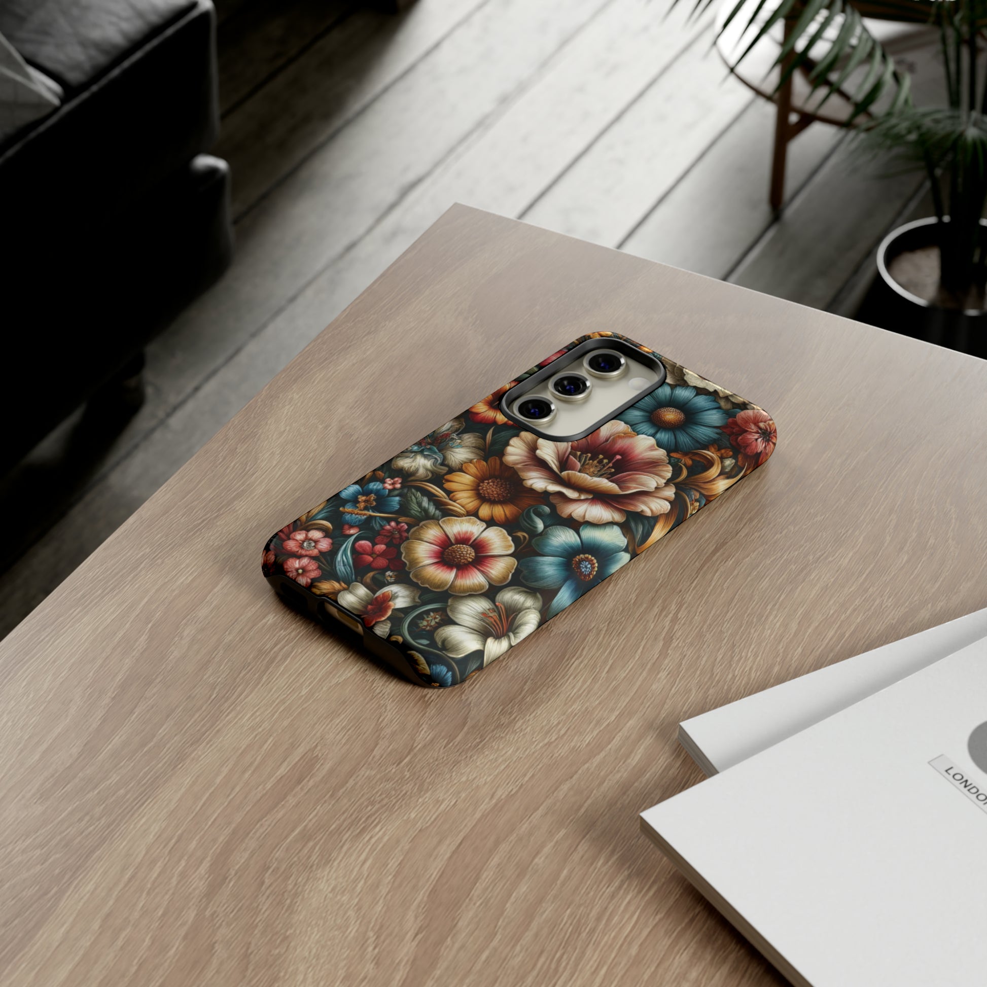 Pastel Floral Design Luxury Phone Tough Case Floral Elegant Durable Stylish for Modern Devices iPhone 15, Samsung iPhone Samsung Accessory Gift for Her.