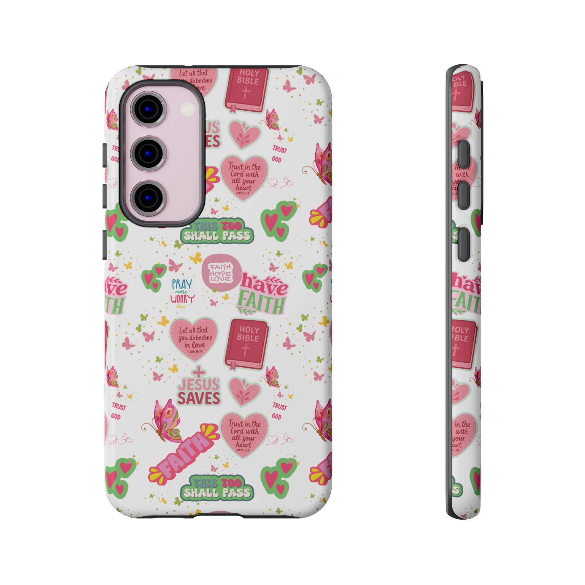 Carry Your Faith Everywhere | Christian Tough Phone Case with Bible Verse or Affirmation | Protective, Inspirational Gift for Christians