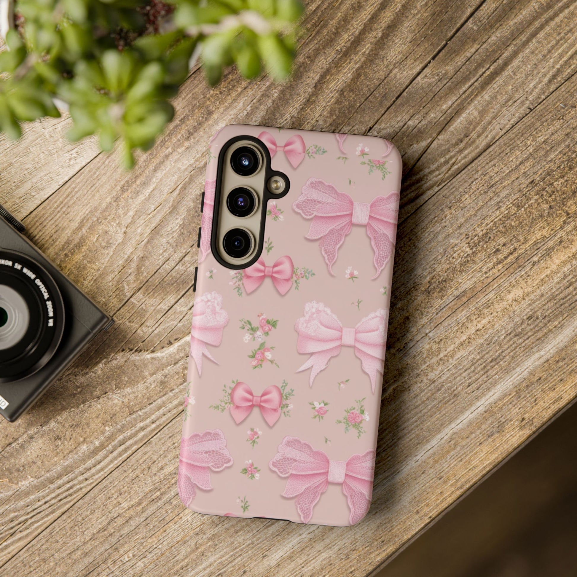 Luxury Pink Bow Phone Case – Cute & Protective Cover for iPhone & Samsung Gift for Her