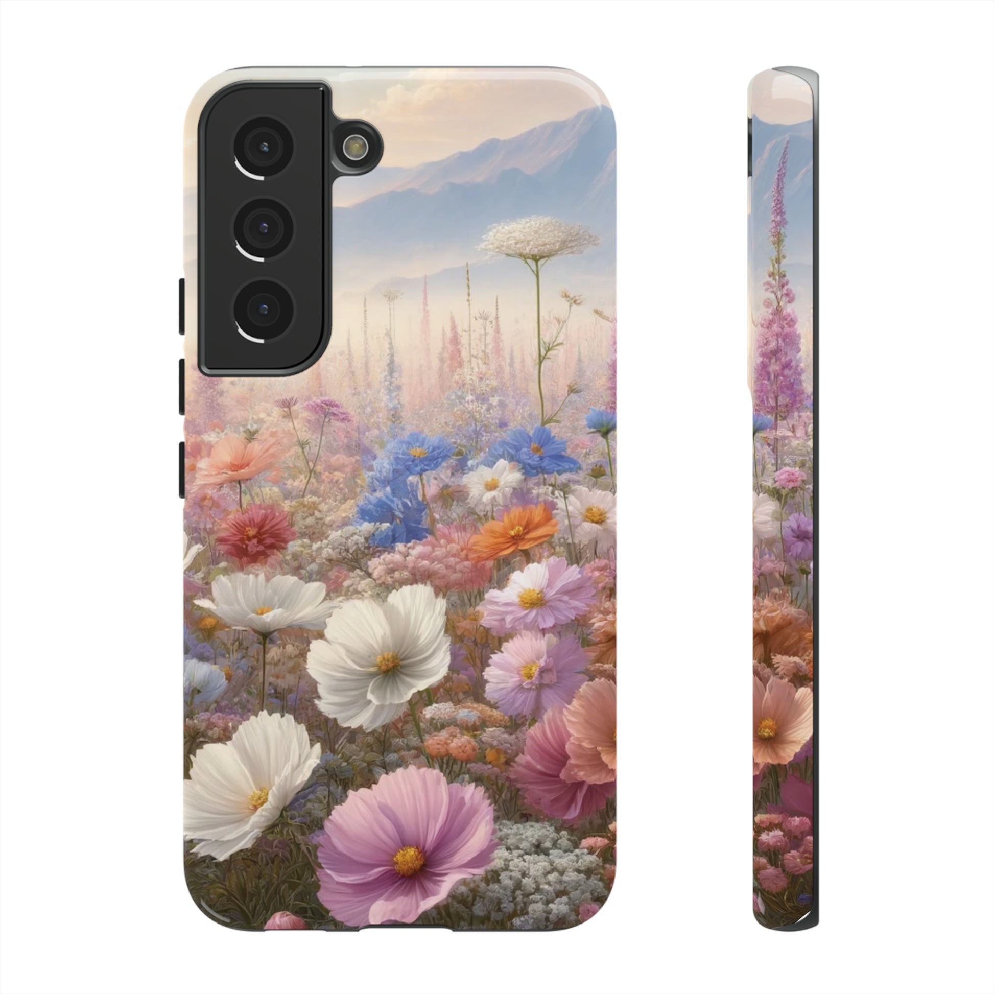 Phone Case Floral Boho Luxury Tough Case Floral Elegant Durable Stylish for Modern Devices iPhone 15, Samsung iPhone Samsung Accessory Gift for Her.