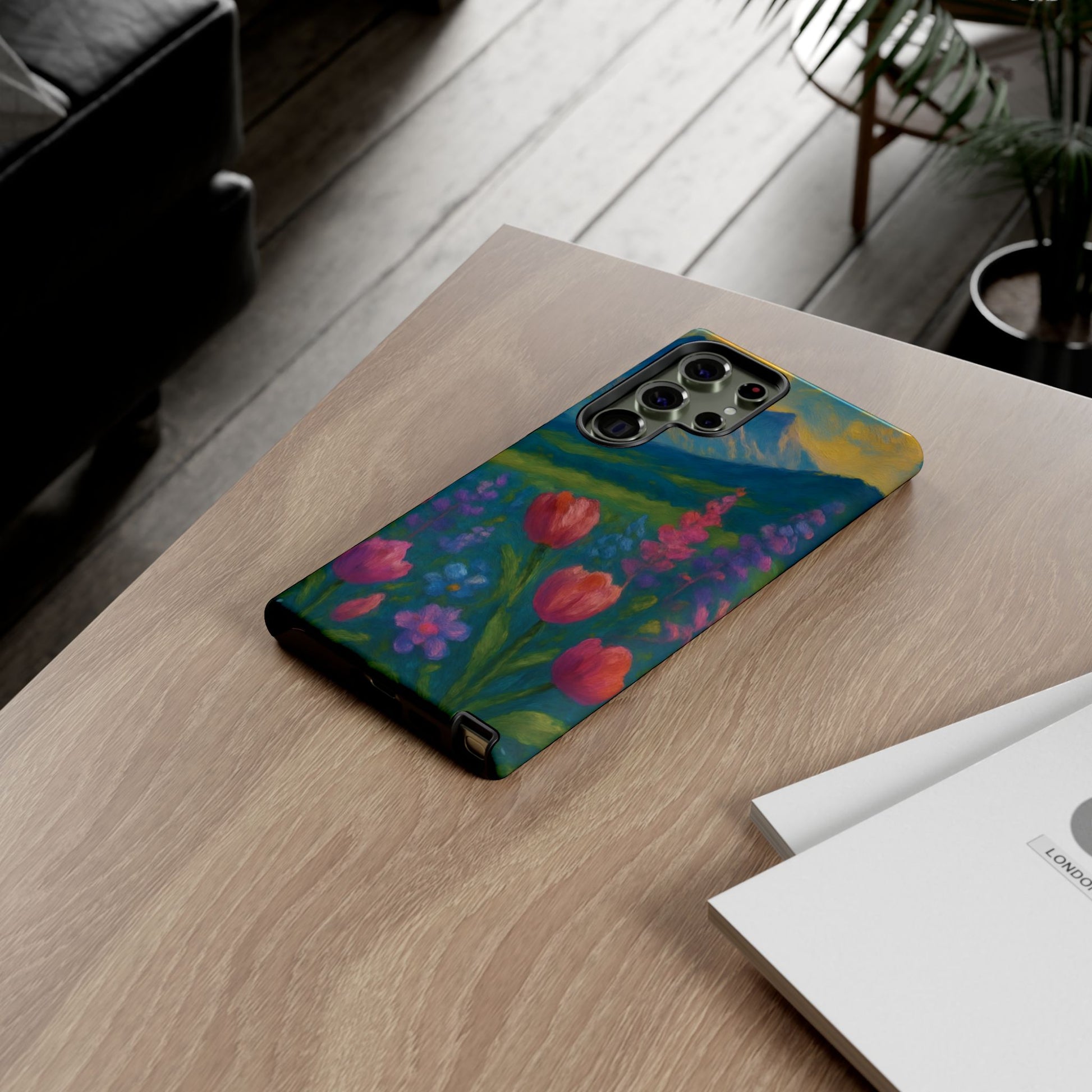 Mountains Wildflowers Phone Case | Vibrant Botanical Floral Design | Nature-Inspired Protective Cover for iPhone & Samsung | Trendy Aesthetic Gift Idea