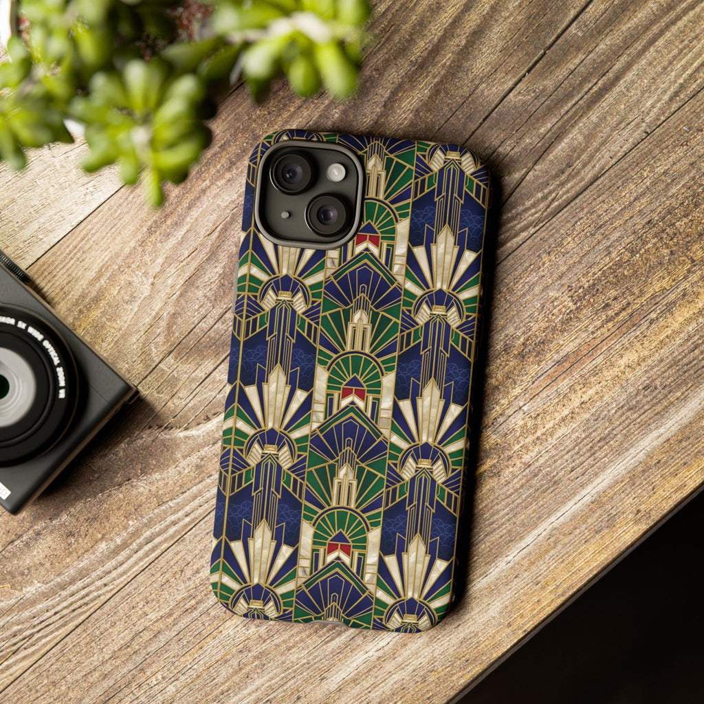 Navy & Gold Art Deco Phone Case — Imperial Art Deco Tough Case