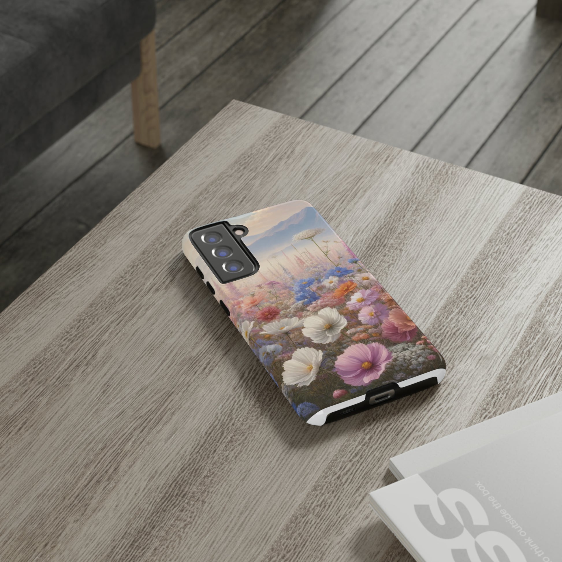 Phone Case Floral Boho Luxury Tough Case Floral Elegant Durable Stylish for Modern Devices iPhone 15, Samsung iPhone Samsung Accessory Gift for Her.