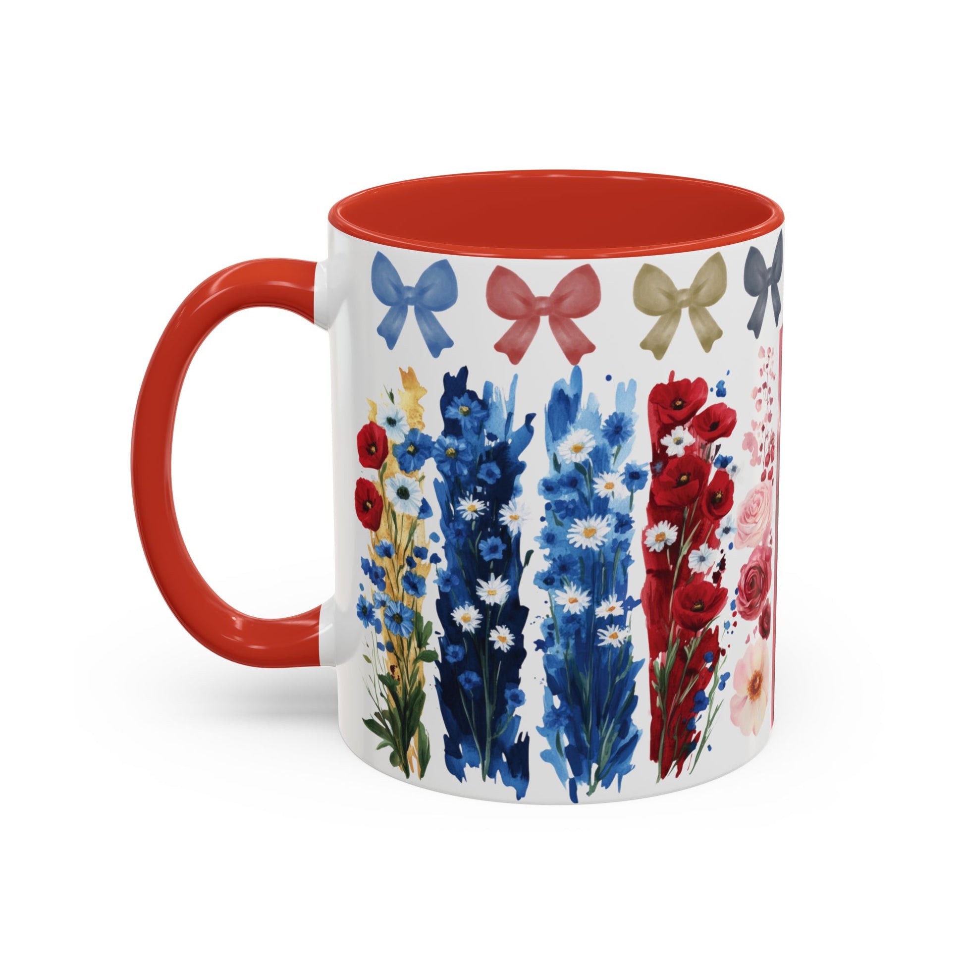 Brushstroke floral With Bows| Christian Mug with Bible Verse | Inspirational Gift for Christians | 11oz and 15oz Ceramic Coffee Mug Cozy Spring Mornings