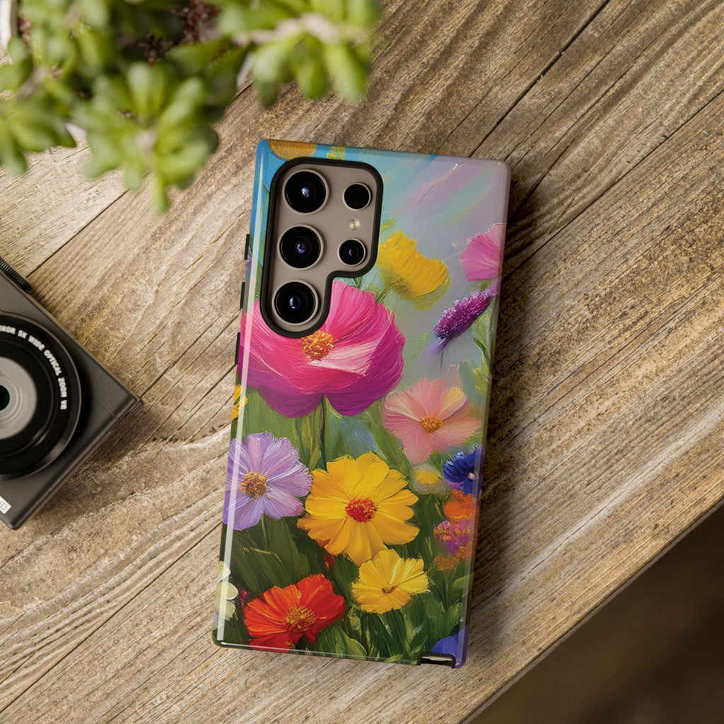 Vibrant Wildflower Painting Phone Case Hand-Painted Floral Art Design | Bright Nature-Inspired Cover | Perfect Gift for Flower Lovers iPhone & Galaxy