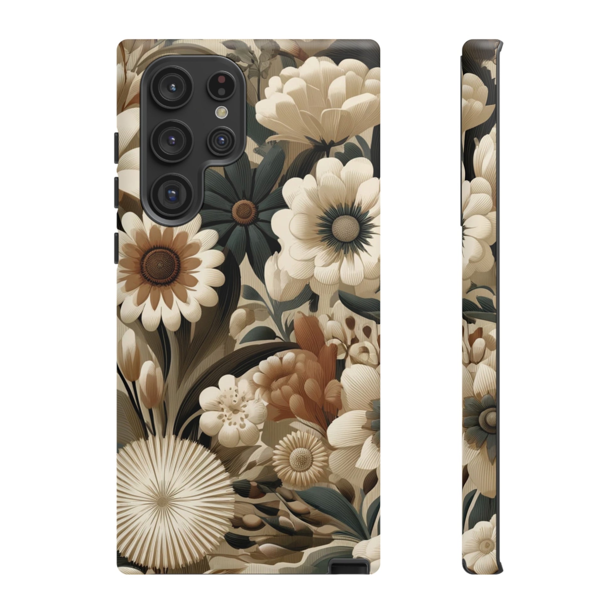 Mid-century Modern Floral Phone Case Durable for iPhone Samsung Gift iPhone 15, 14, 13 Samsung Pixel Gift for Mom Accessory Gift for Her