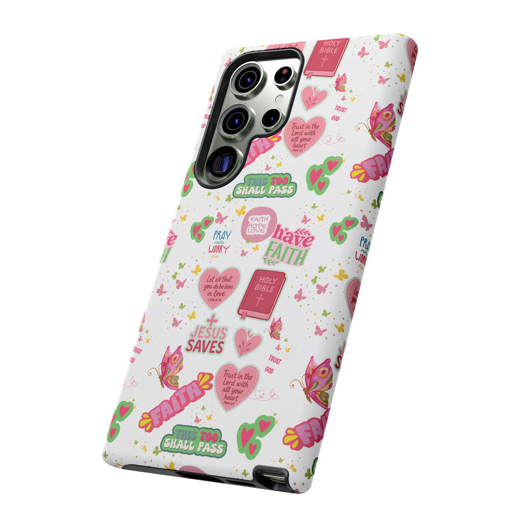 Carry Your Faith Everywhere | Christian Tough Phone Case with Bible Verse or Affirmation | Protective, Inspirational Gift for Christians